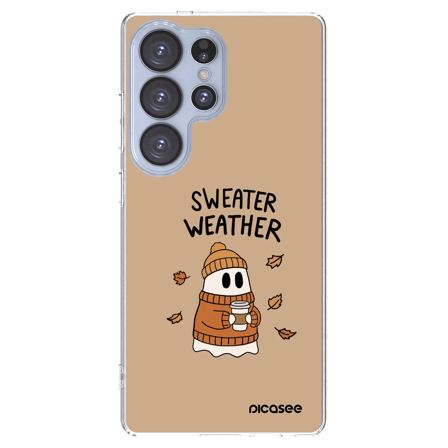 Picasee Samsung Galaxy S25 Ultra 5G Hülle - Transparentes Silikon - Sweater ghost
