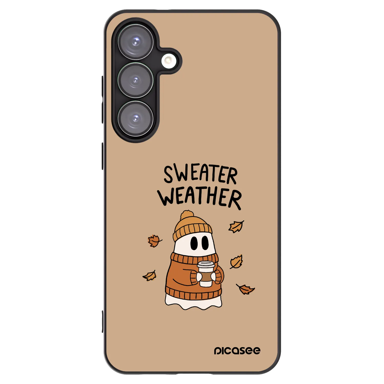 Picasee Samsung Galaxy S25+ 5G Hülle - Schwarzes Silikon - Sweater ghost