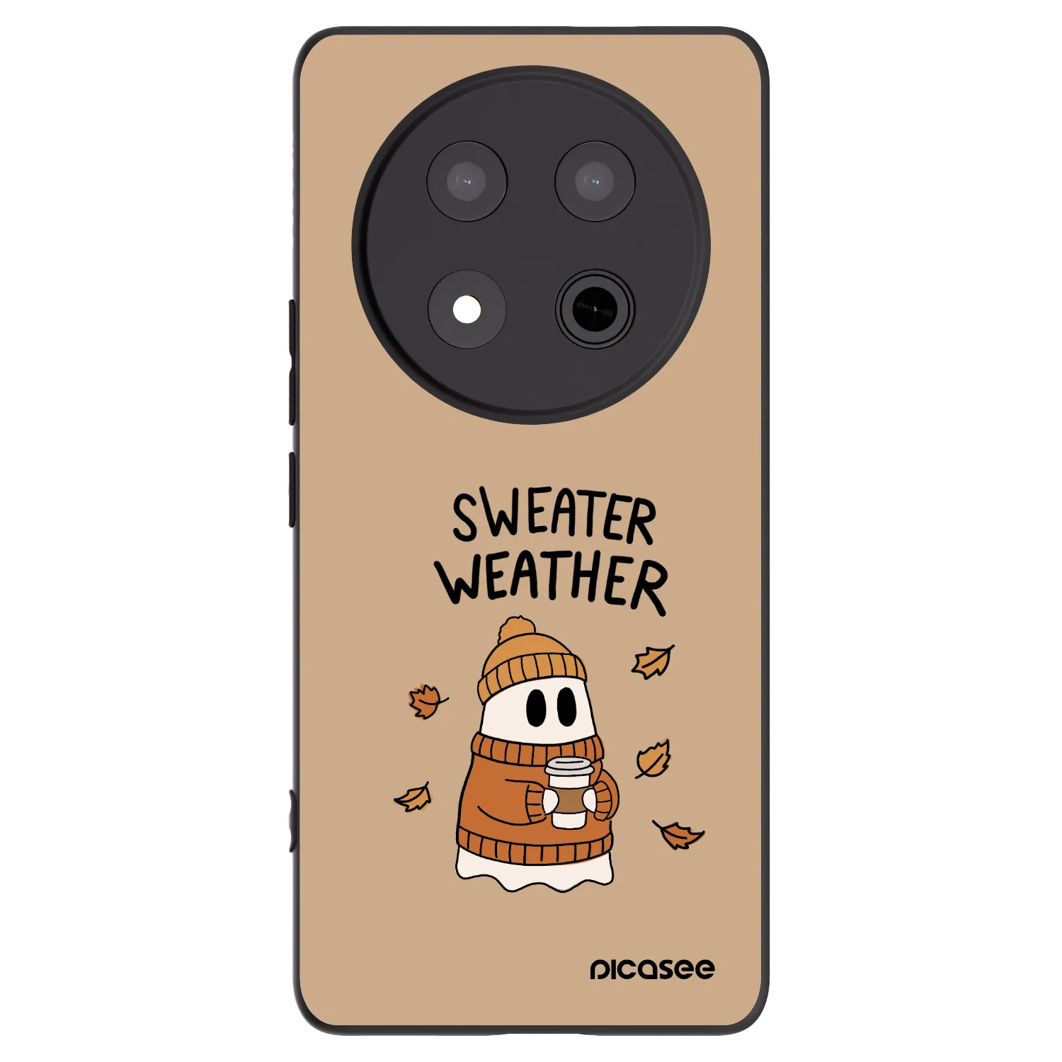 Picasee Honor Magic7 Lite 5G Hülle - Schwarzes Silikon - Sweater ghost