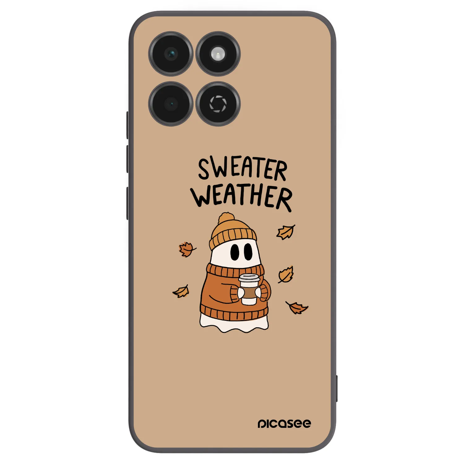 Picasee Honor 200 Smart 5G Hülle - Schwarzes Silikon - Sweater ghost