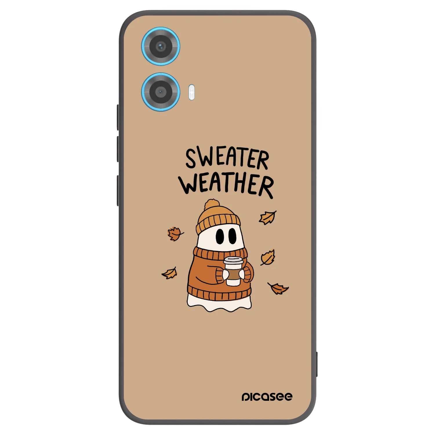 Picasee Motorola Moto G34 5G Hülle - Schwarzes Silikon - Sweater ghost