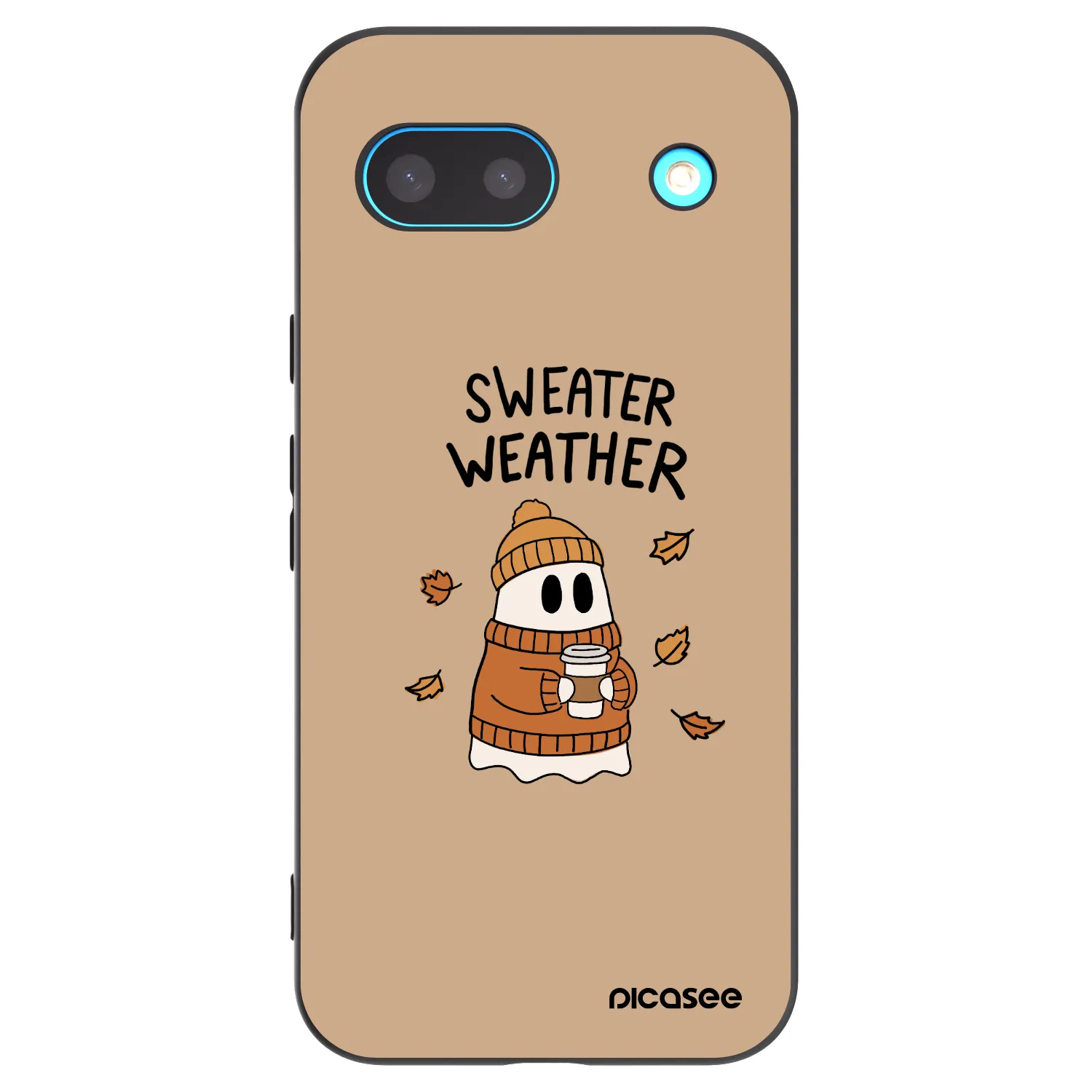 Picasee Google Pixel 8 Hülle - Schwarzes Silikon - Sweater ghost
