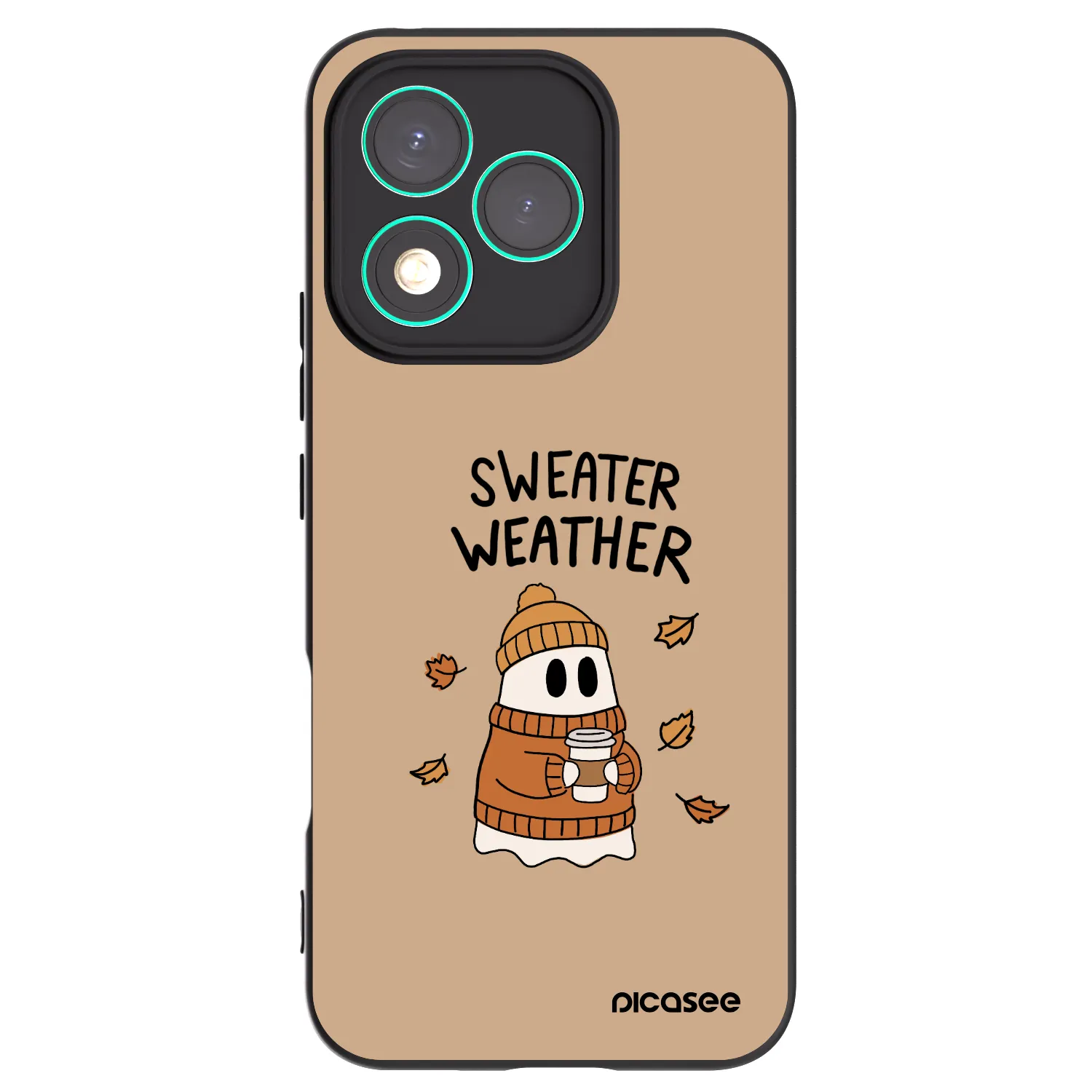 Picasee Honor 400 Lite 5G Hülle - Schwarzes Silikon - Sweater ghost