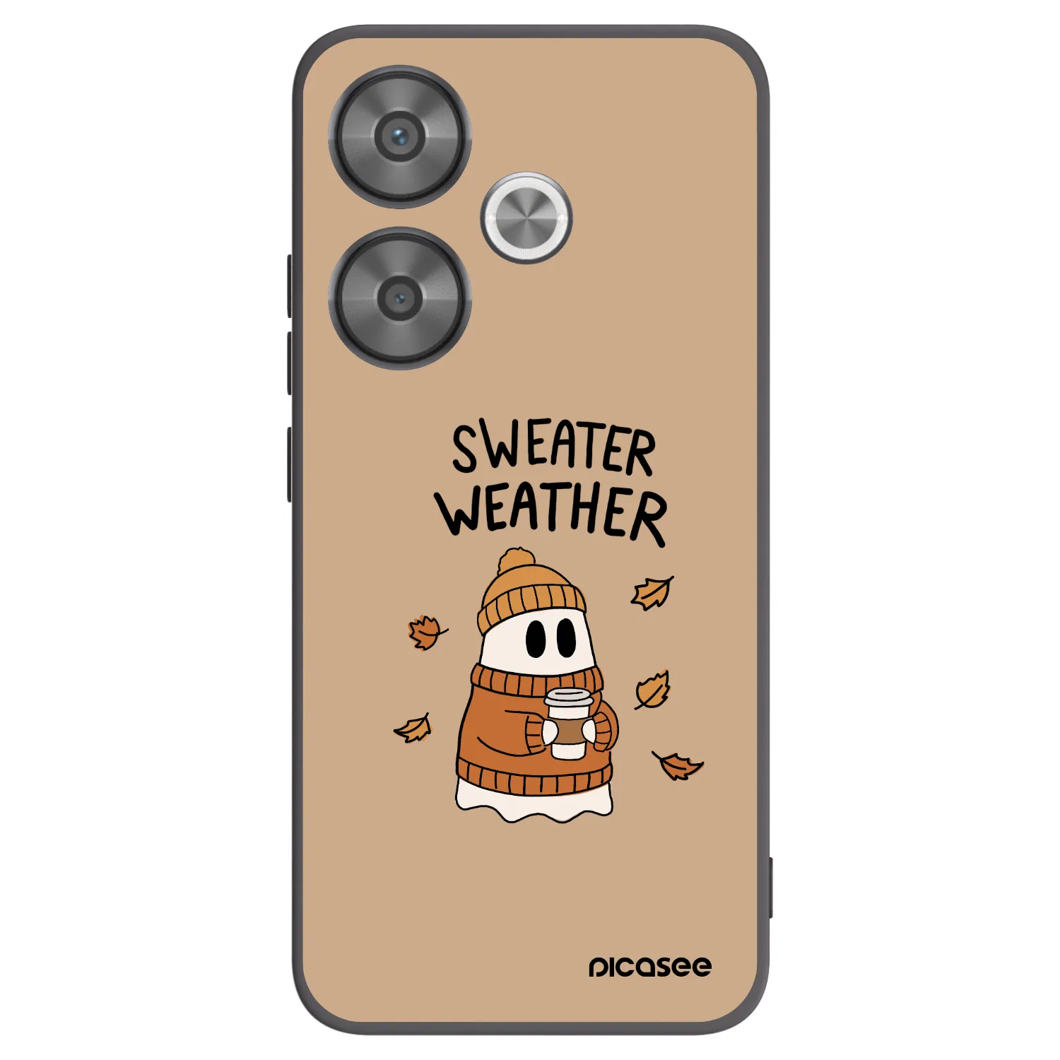 Picasee Xiaomi Poco F6 Hülle - Schwarzes Silikon - Sweater ghost