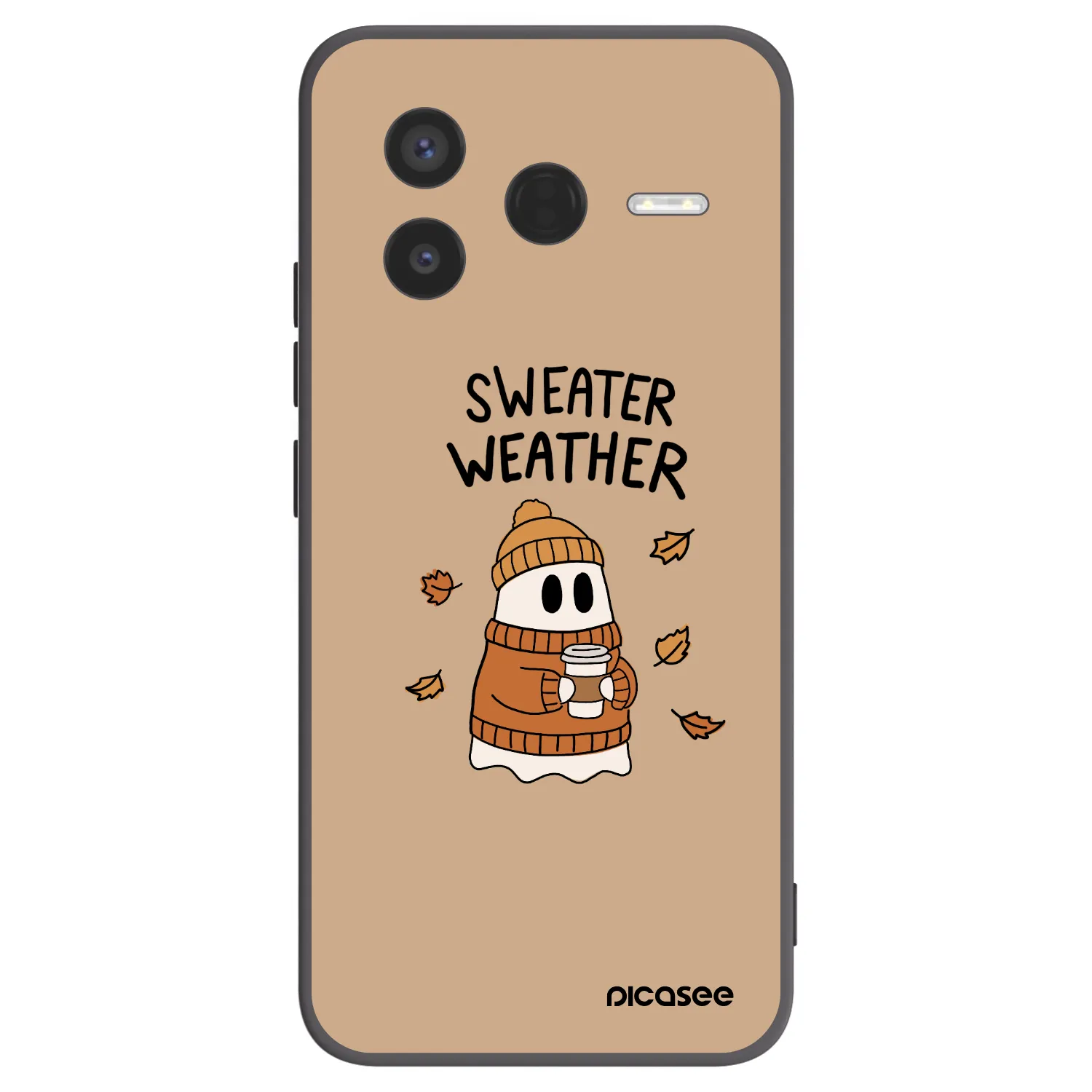 Picasee Xiaomi Poco F7 Pro 5G Hülle - Schwarzes Silikon - Sweater ghost