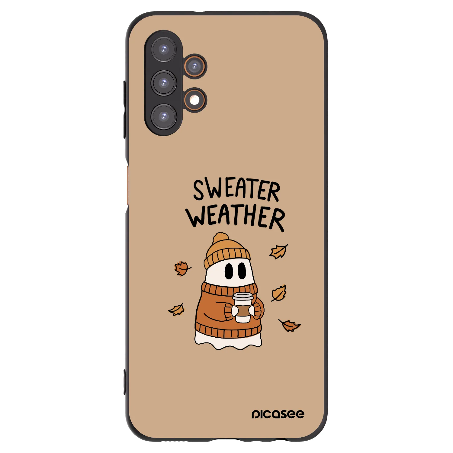 Picasee Samsung Galaxy A13 5G Hülle - Schwarzes Silikon - Sweater ghost