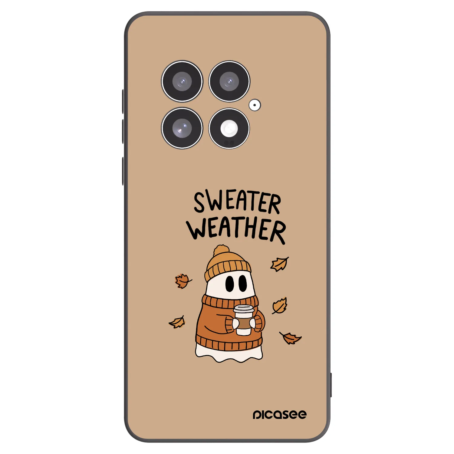 Picasee OnePlus 13 5G Hülle - Schwarzes Silikon - Sweater ghost