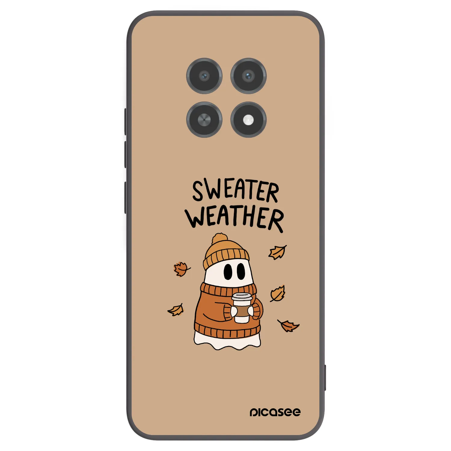 Picasee Realme 12X Hülle - Schwarzes Silikon - Sweater ghost