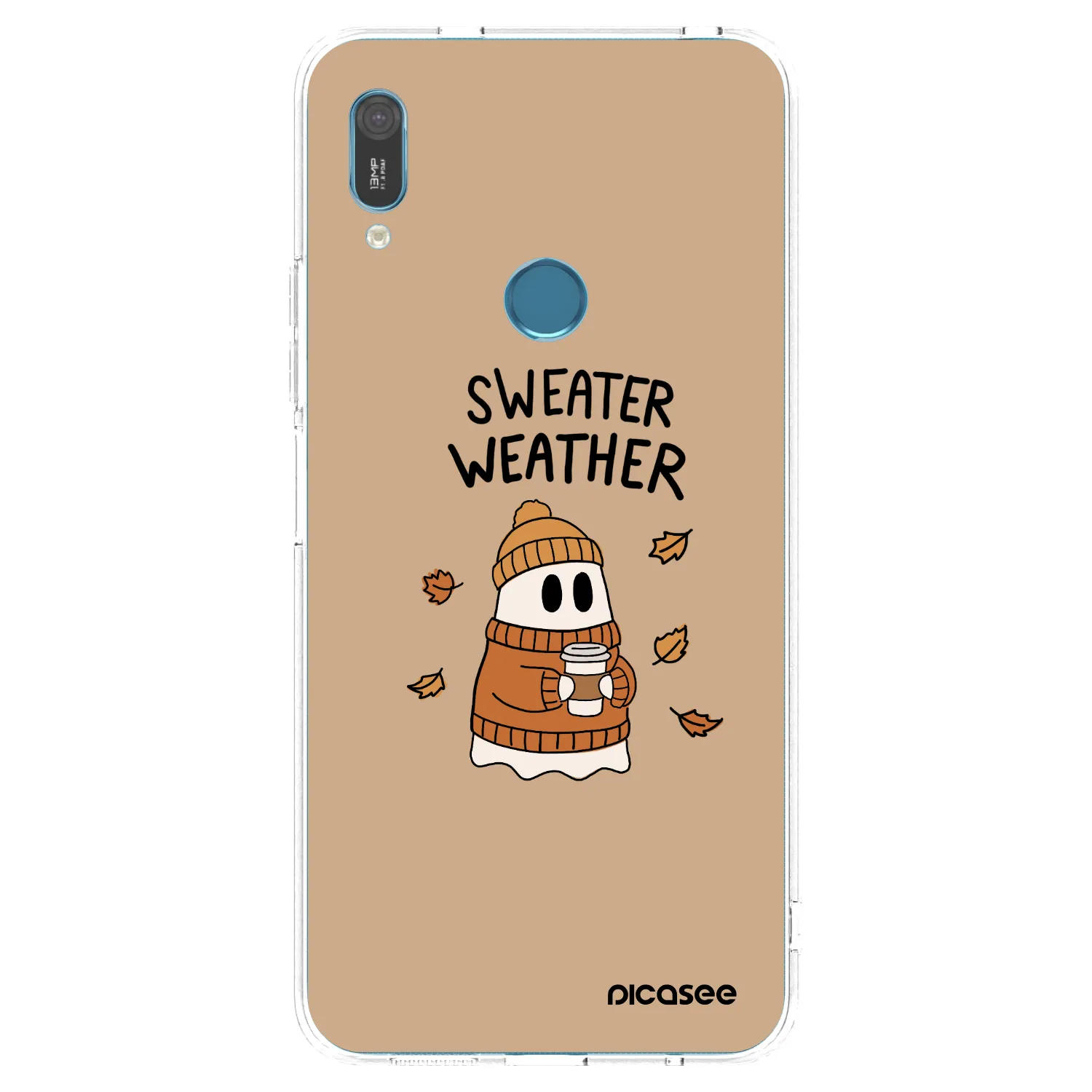 Picasee Huawei Y6 2019 Hülle - Transparentes Silikon - Sweater ghost