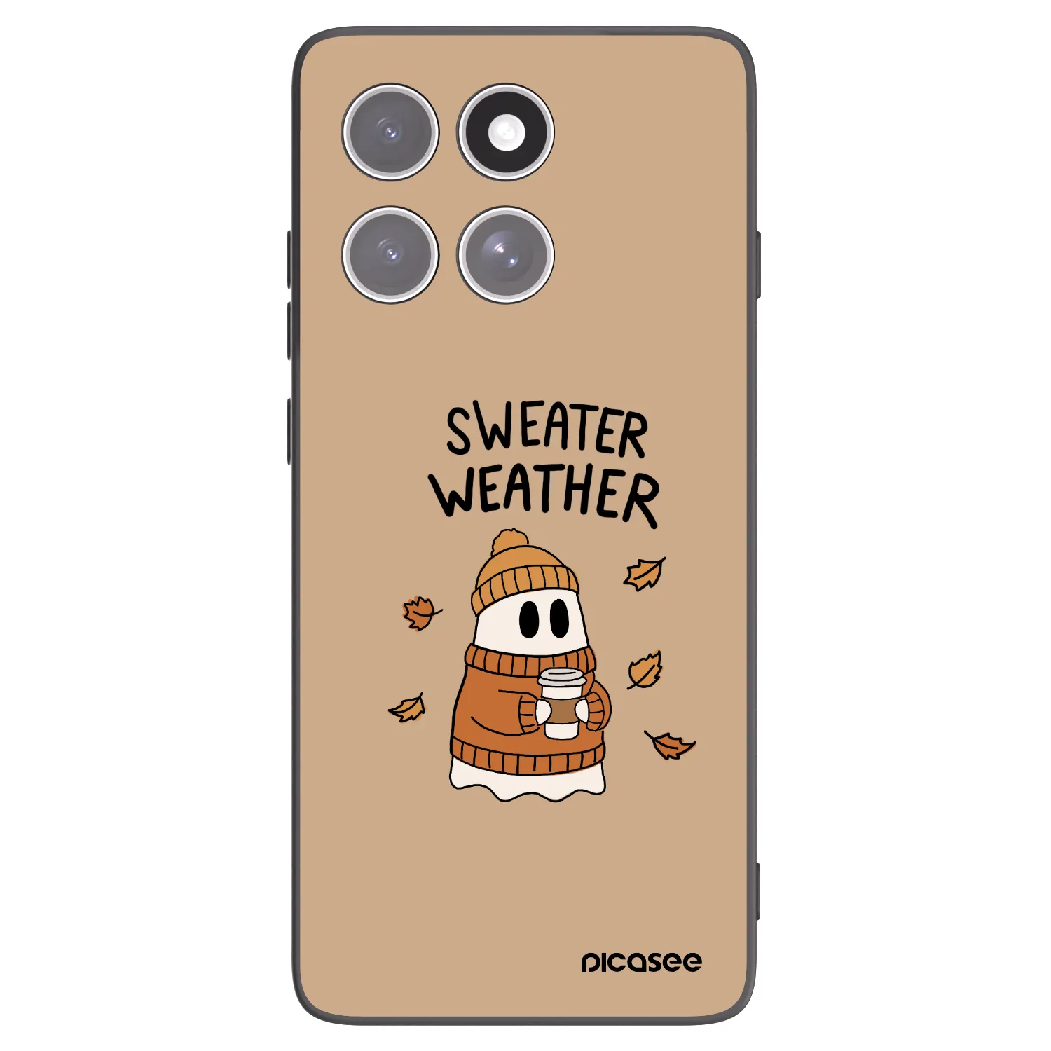 Picasee Motorola Edge 60 Pro Hülle - Schwarzes Silikon - Sweater ghost