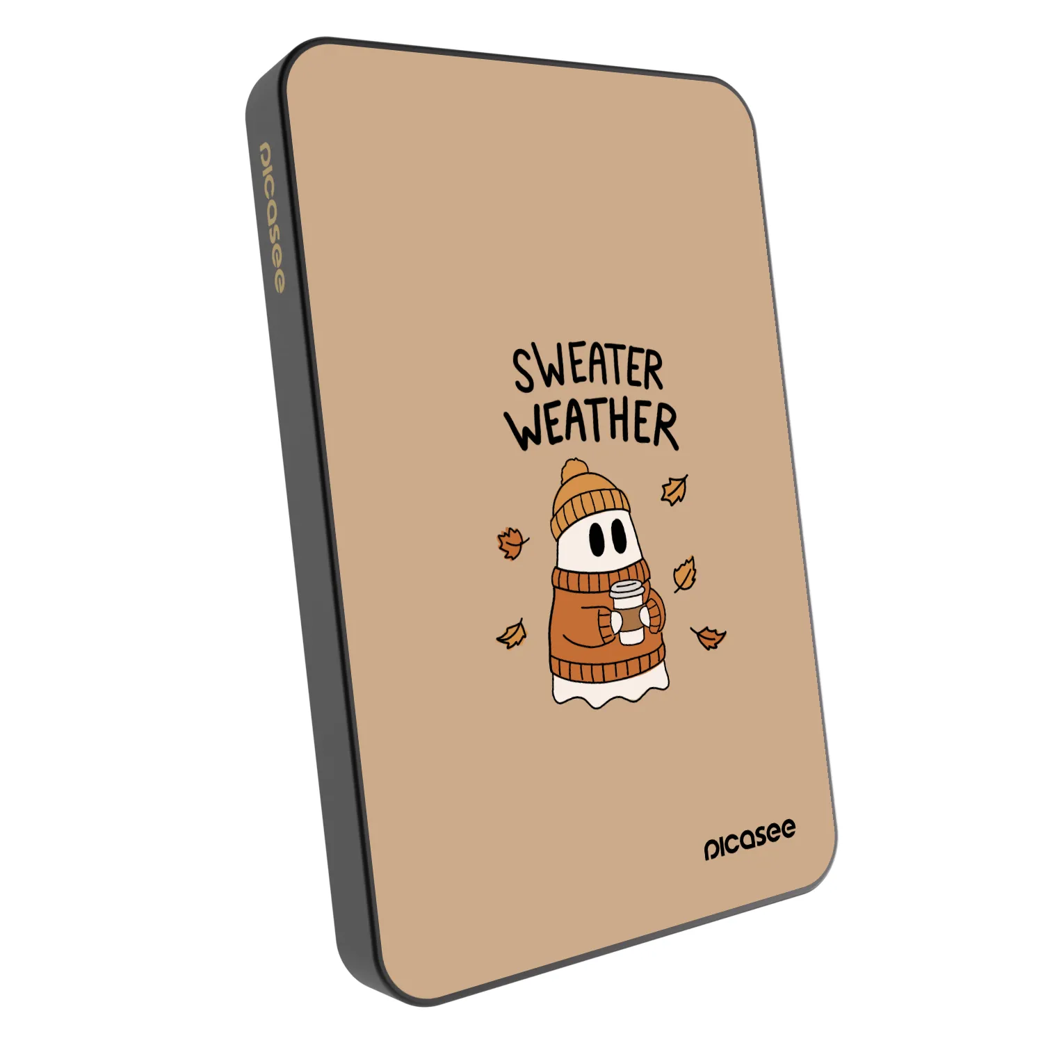 Picasee Powerbank mit MagSafe 5 000 mAh Grau - Sweater ghost