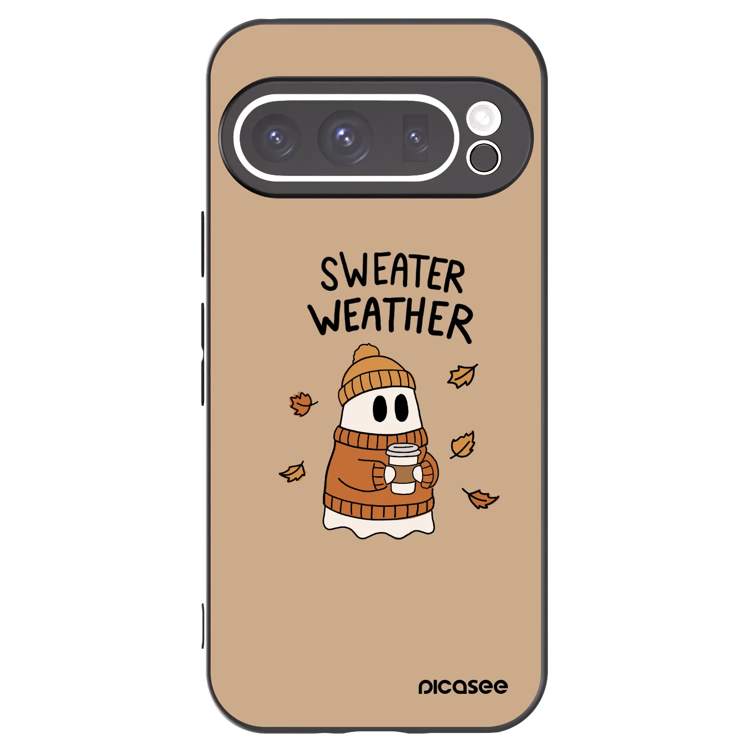 Picasee Google Pixel 9 Pro XL Hülle - Schwarzes Silikon - Sweater ghost