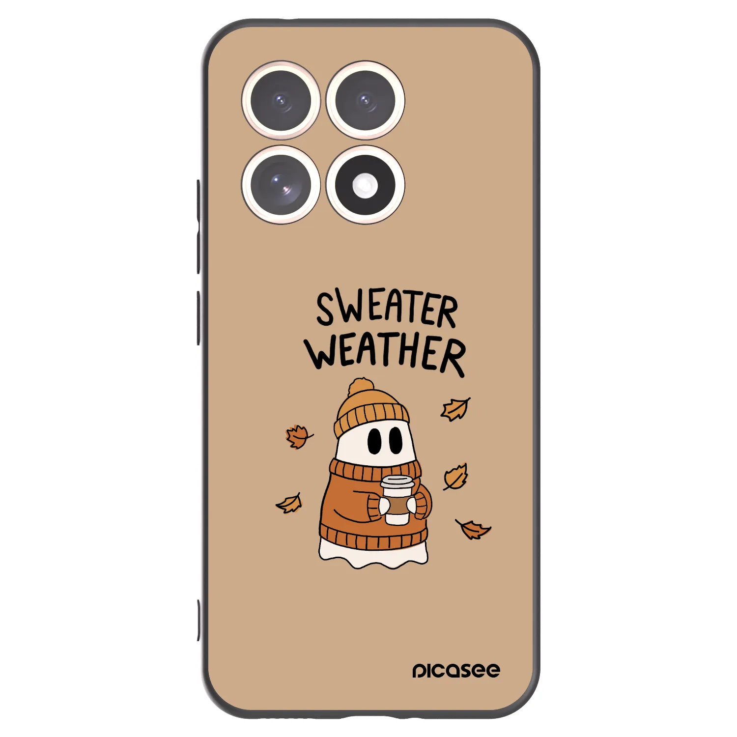 Picasee Xiaomi 15T Hülle - Schwarzes Silikon - Sweater ghost