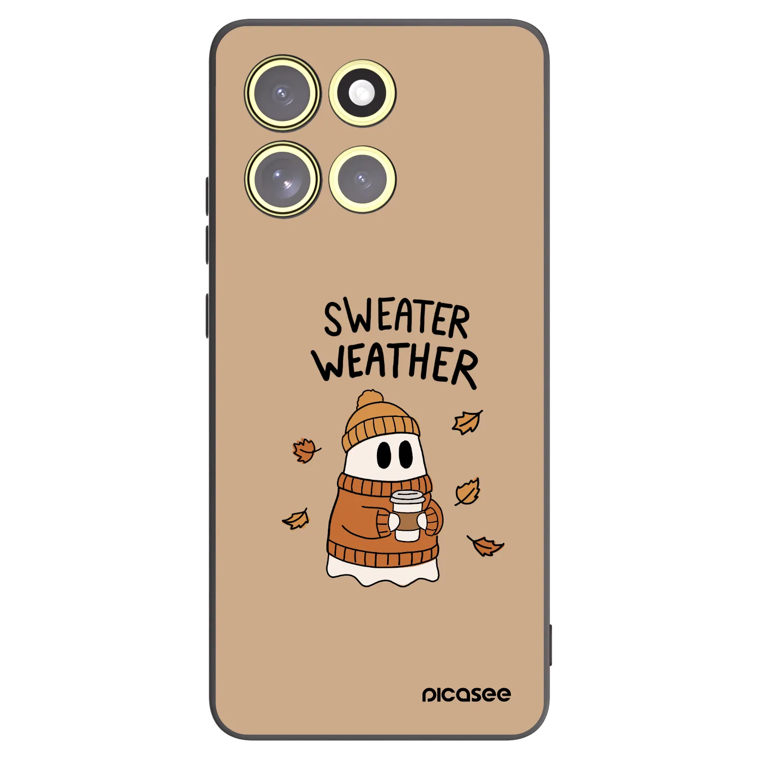 Picasee Motorola Moto G86 Power 5G Hülle - Schwarzes Silikon - Sweater ghost