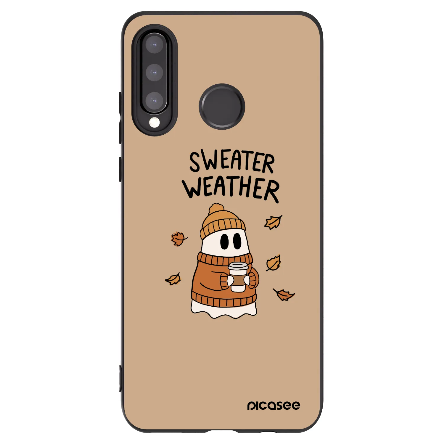 Picasee Huawei P30 Lite Hülle - Schwarzes Silikon - Sweater ghost