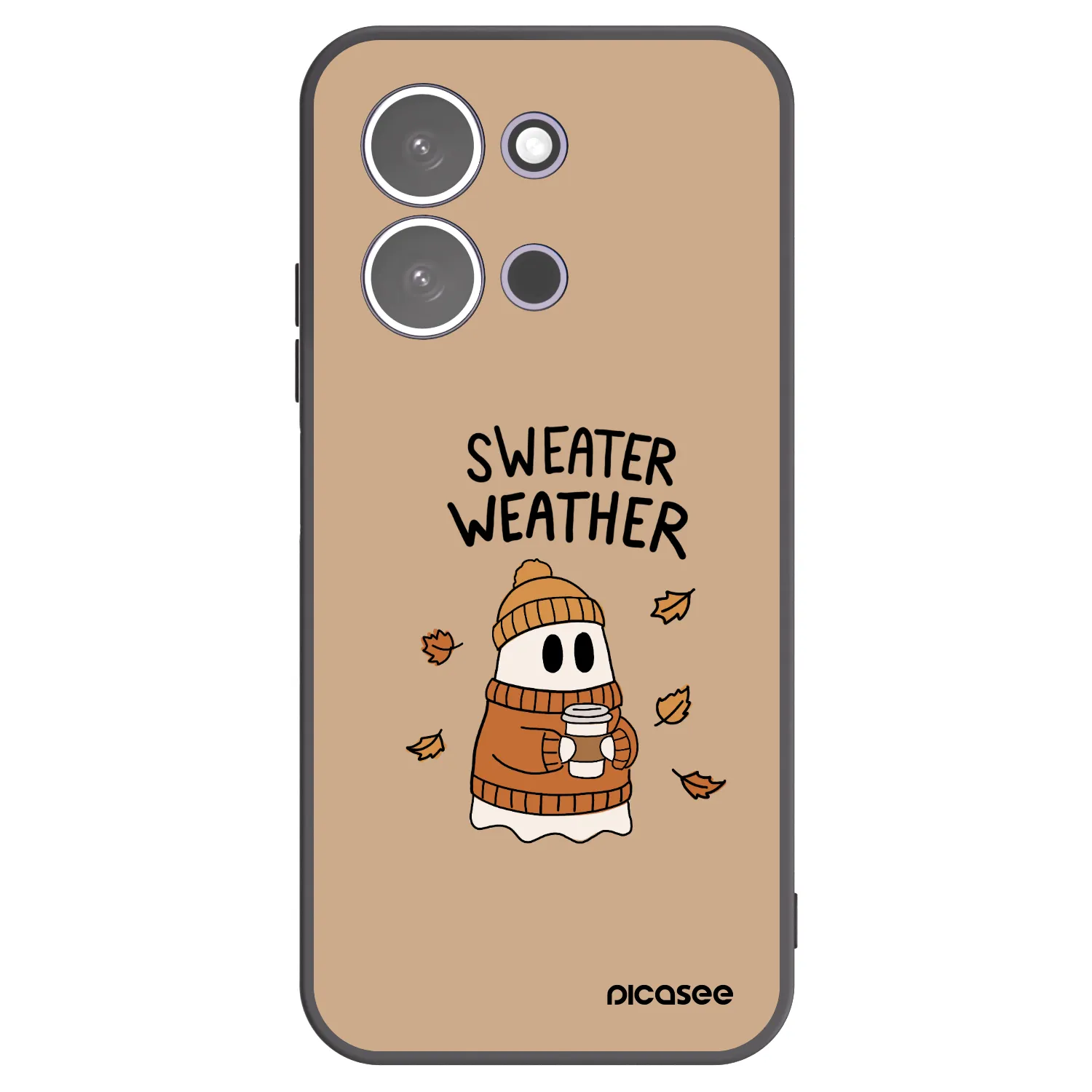 Picasee Xiaomi Redmi 15C 5G Hülle - Schwarzes Silikon - Sweater ghost