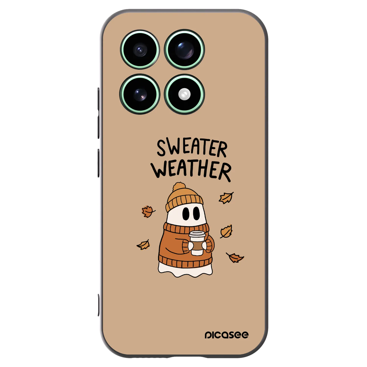 Picasee Xiaomi 17 Hülle - Schwarzes Silikon - Sweater ghost