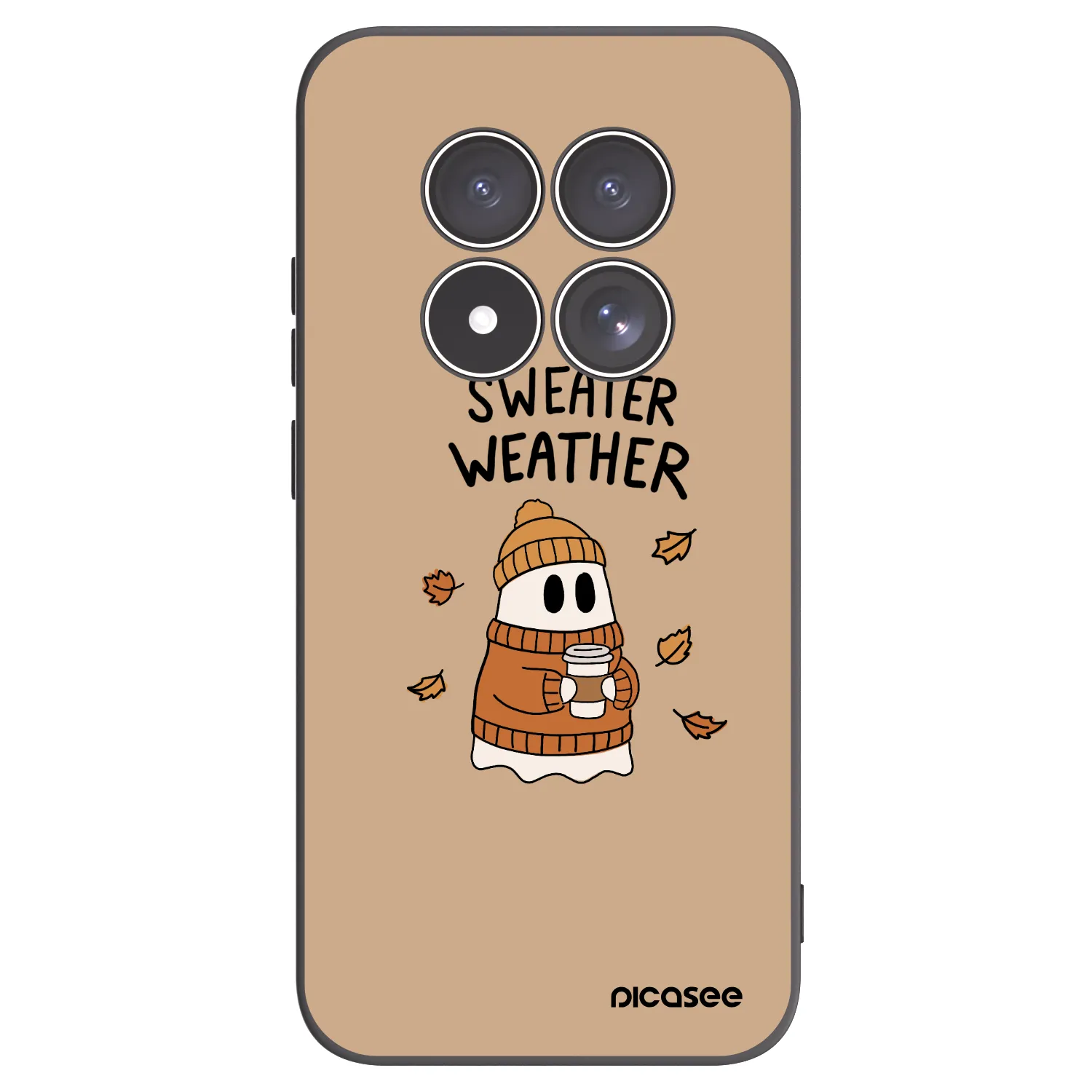 Picasee Xiaomi Redmi Note 15 Pro 5G Hülle - Schwarzes Silikon - Sweater ghost