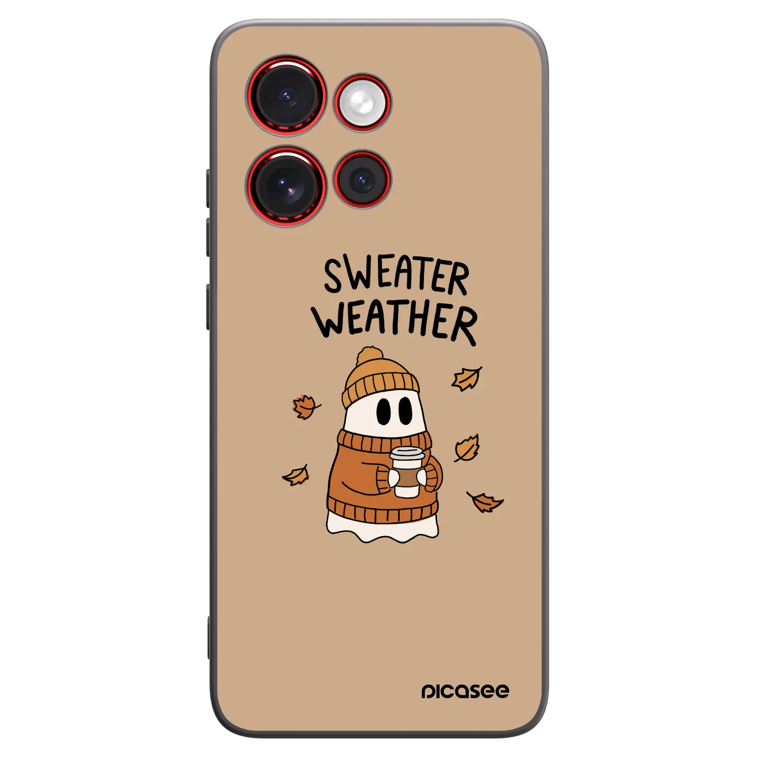Picasee Motorola Edge 60 Neo 5G Hülle - Schwarzes Silikon - Sweater ghost