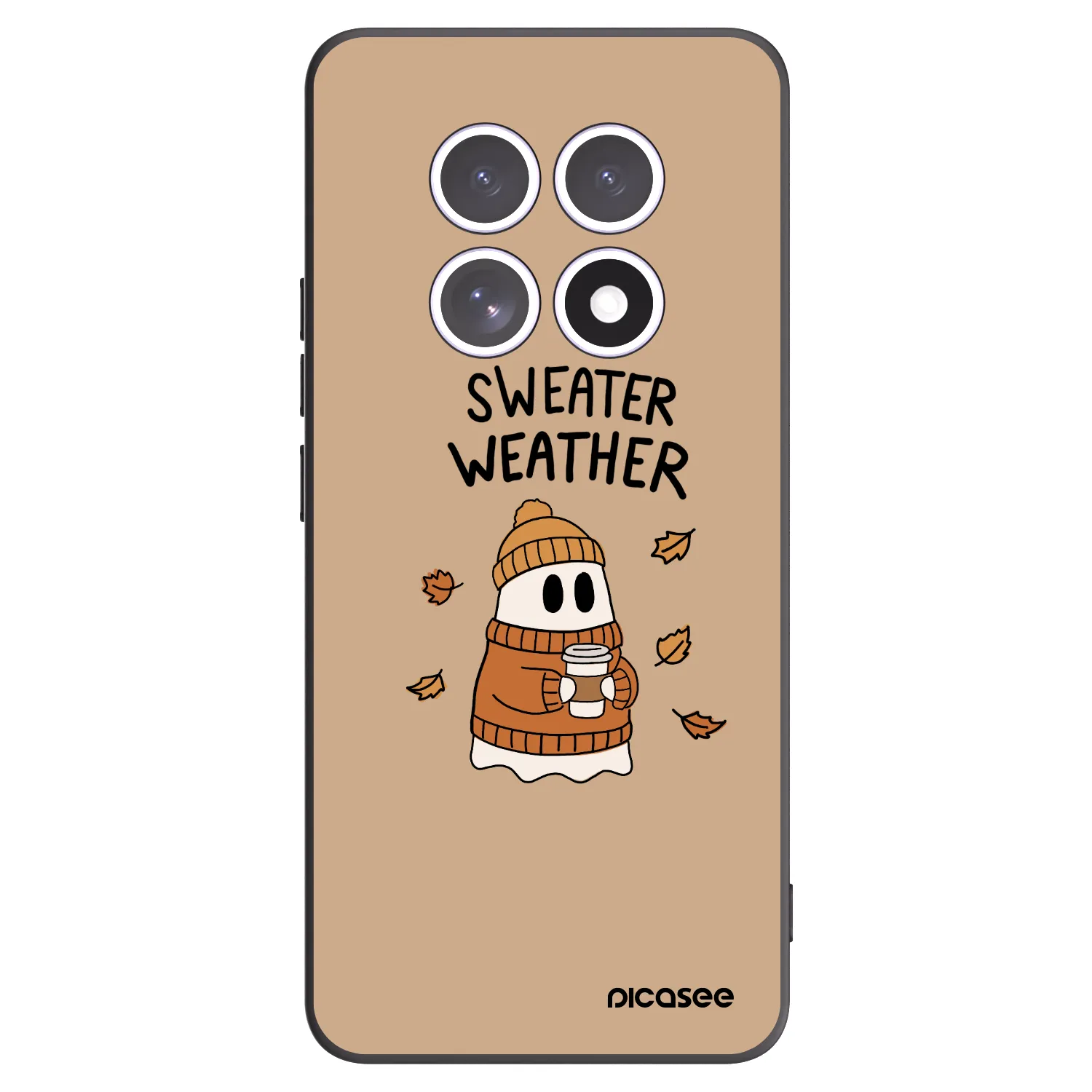 Picasee Xiaomi Redmi Note 15 5G Hülle - Schwarzes Silikon - Sweater ghost