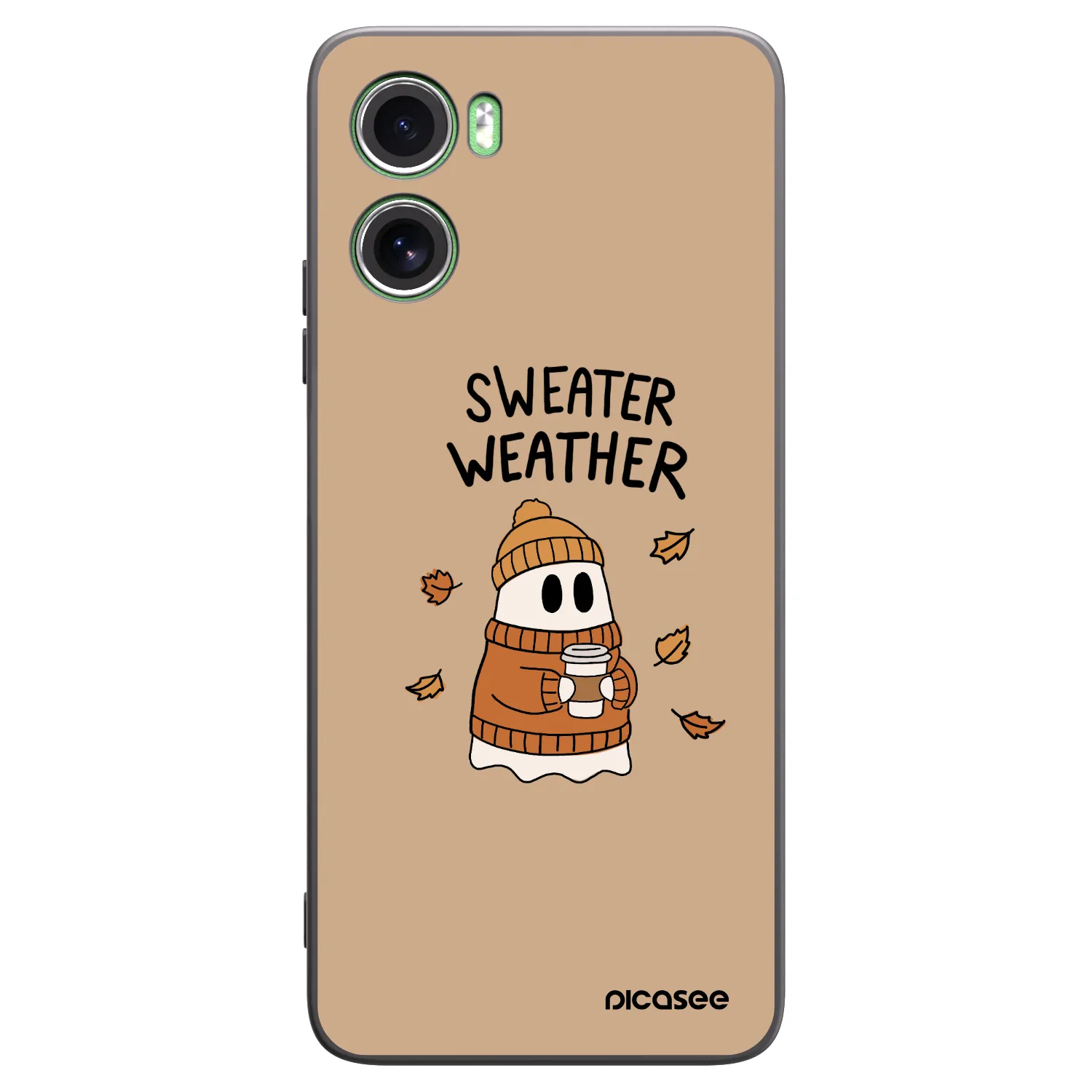 Picasee Motorola Moto G06 Hülle - Schwarzes Silikon - Sweater ghost