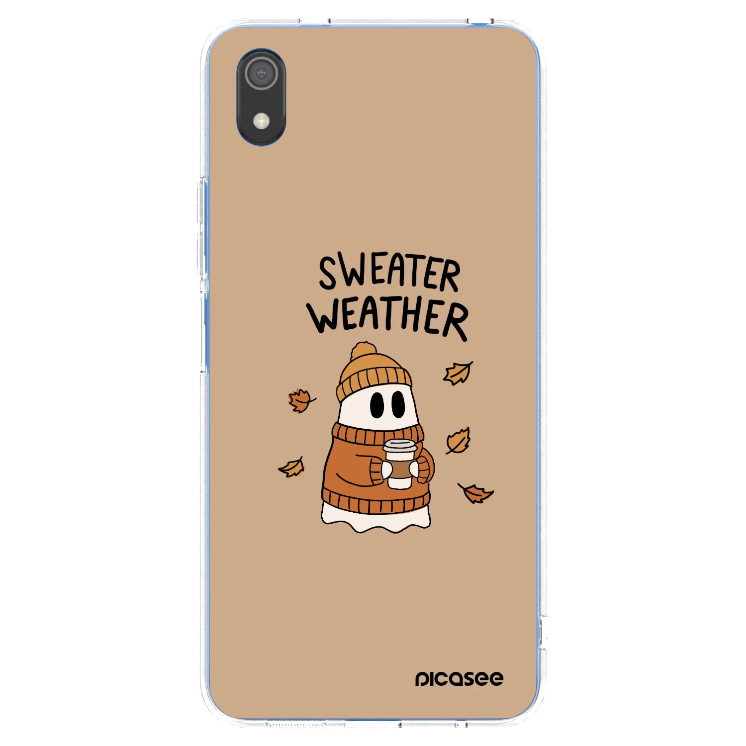 Picasee Xiaomi Redmi 7A Hülle - Transparentes Silikon - Sweater ghost