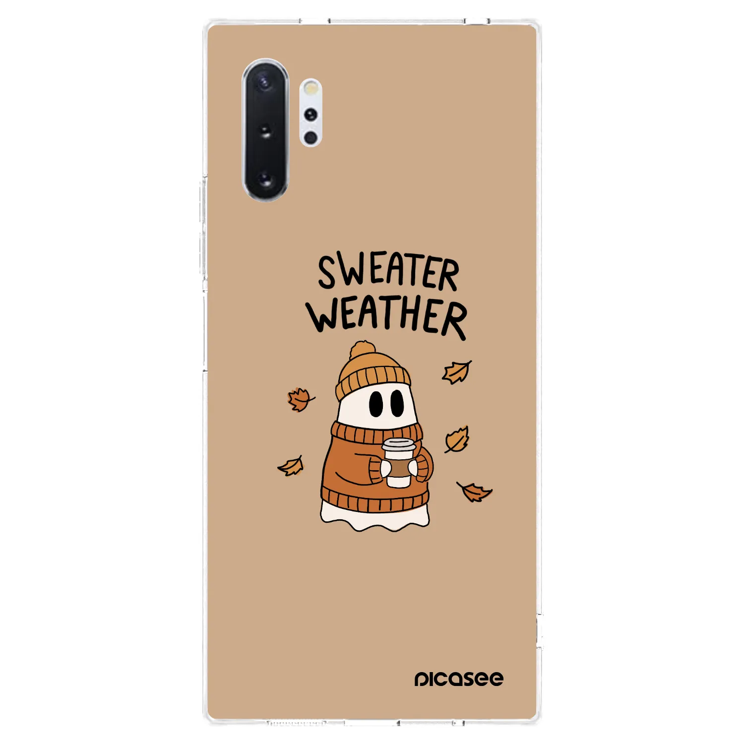 Picasee Samsung Galaxy Note 10+ N975F Hülle - Transparentes Silikon - Sweater ghost