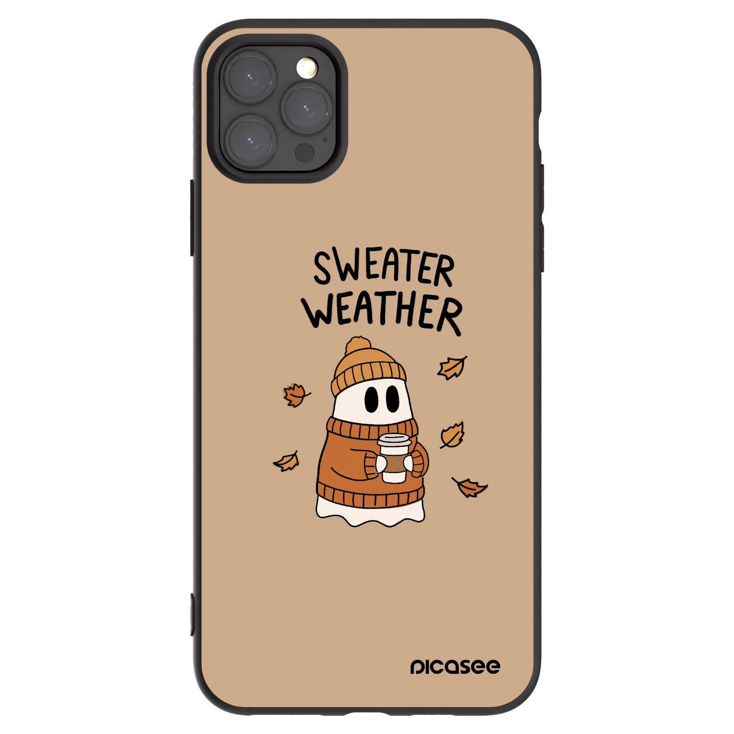 Picasee Apple iPhone 11 Pro Max Hülle - Schwarzes Silikon - Sweater ghost