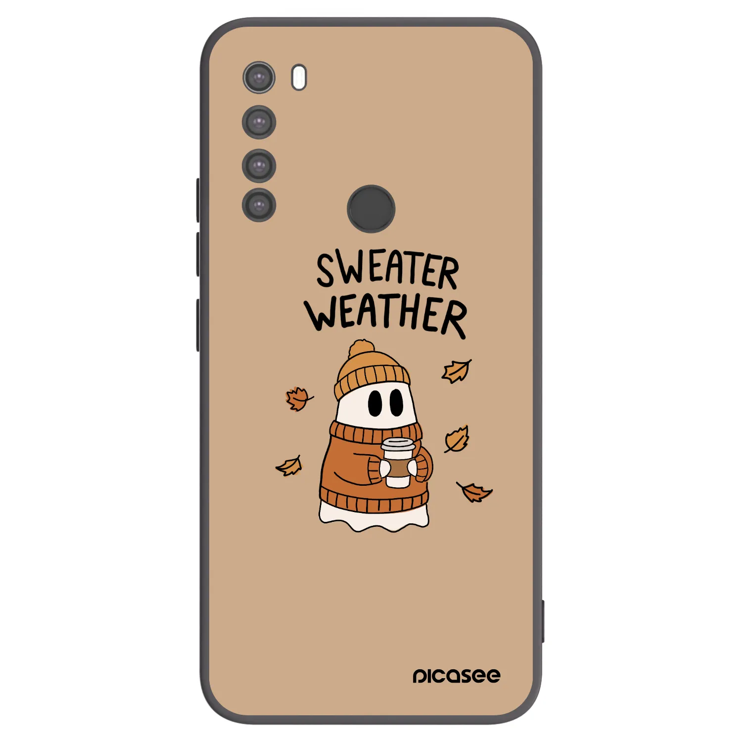 Picasee Xiaomi Redmi Note 8 Hülle - Schwarzes Silikon - Sweater ghost