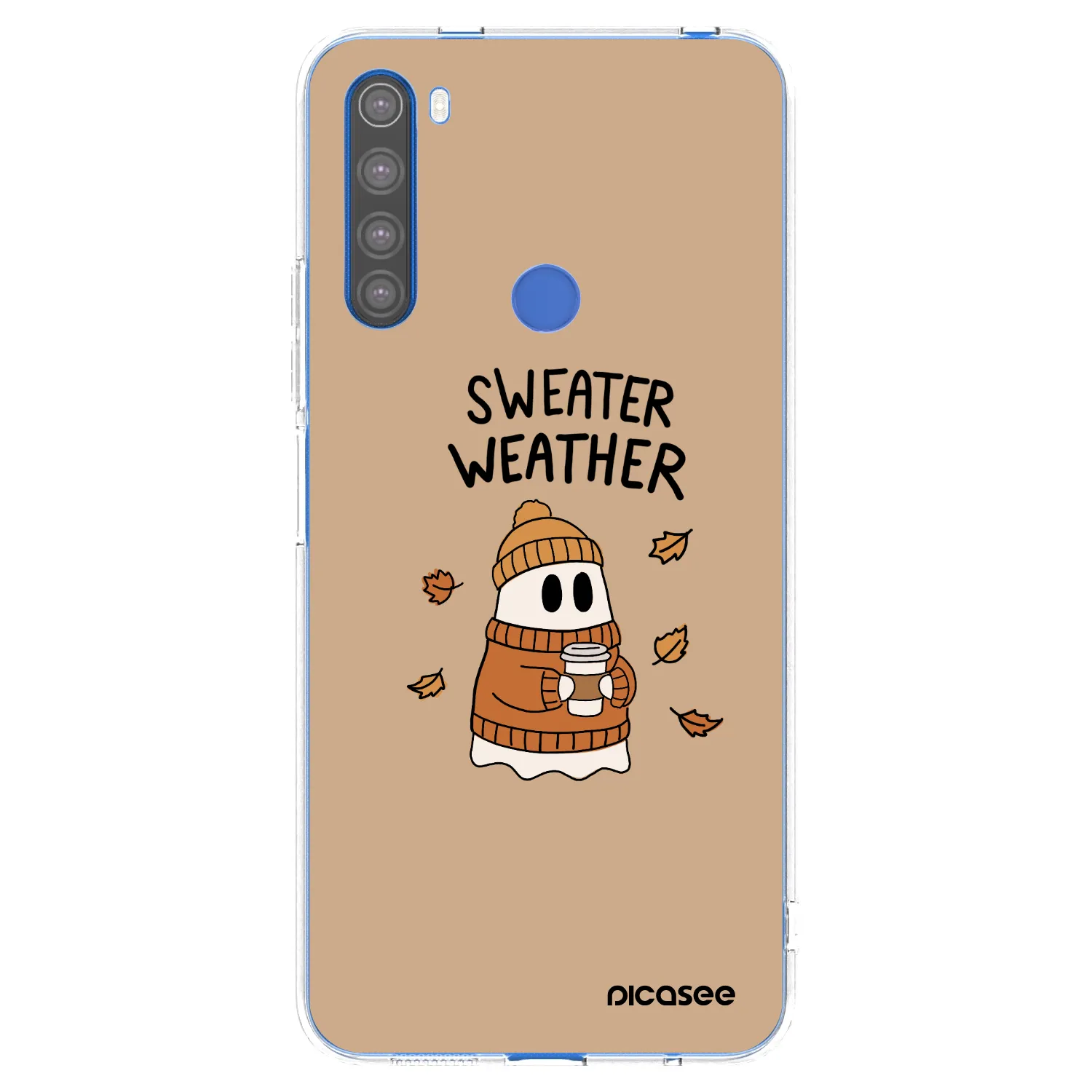 Picasee Xiaomi Redmi Note 8T Hülle - Transparentes Silikon - Sweater ghost