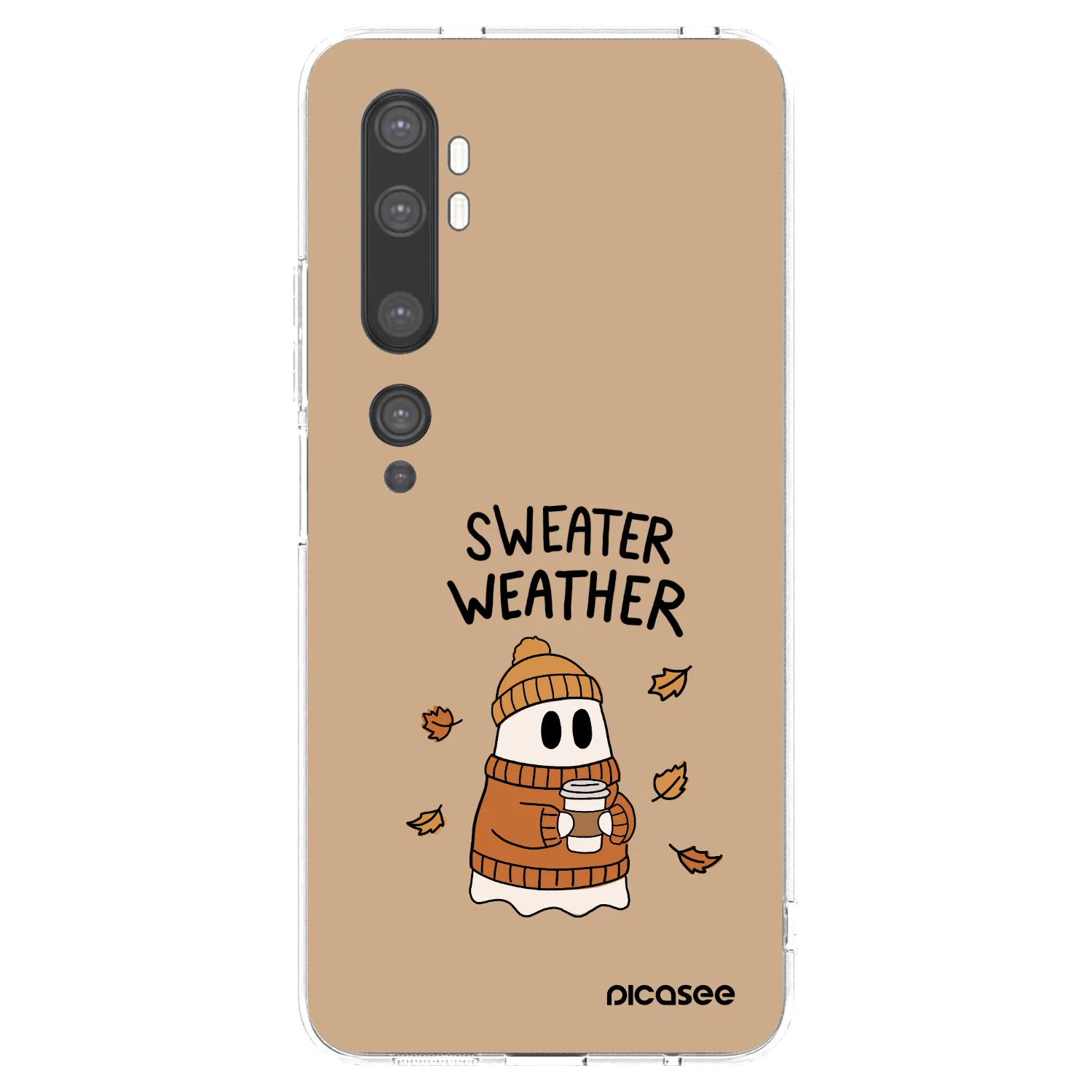 Picasee Xiaomi Mi Note 10 (Pro) Hülle - Transparentes Silikon - Sweater ghost
