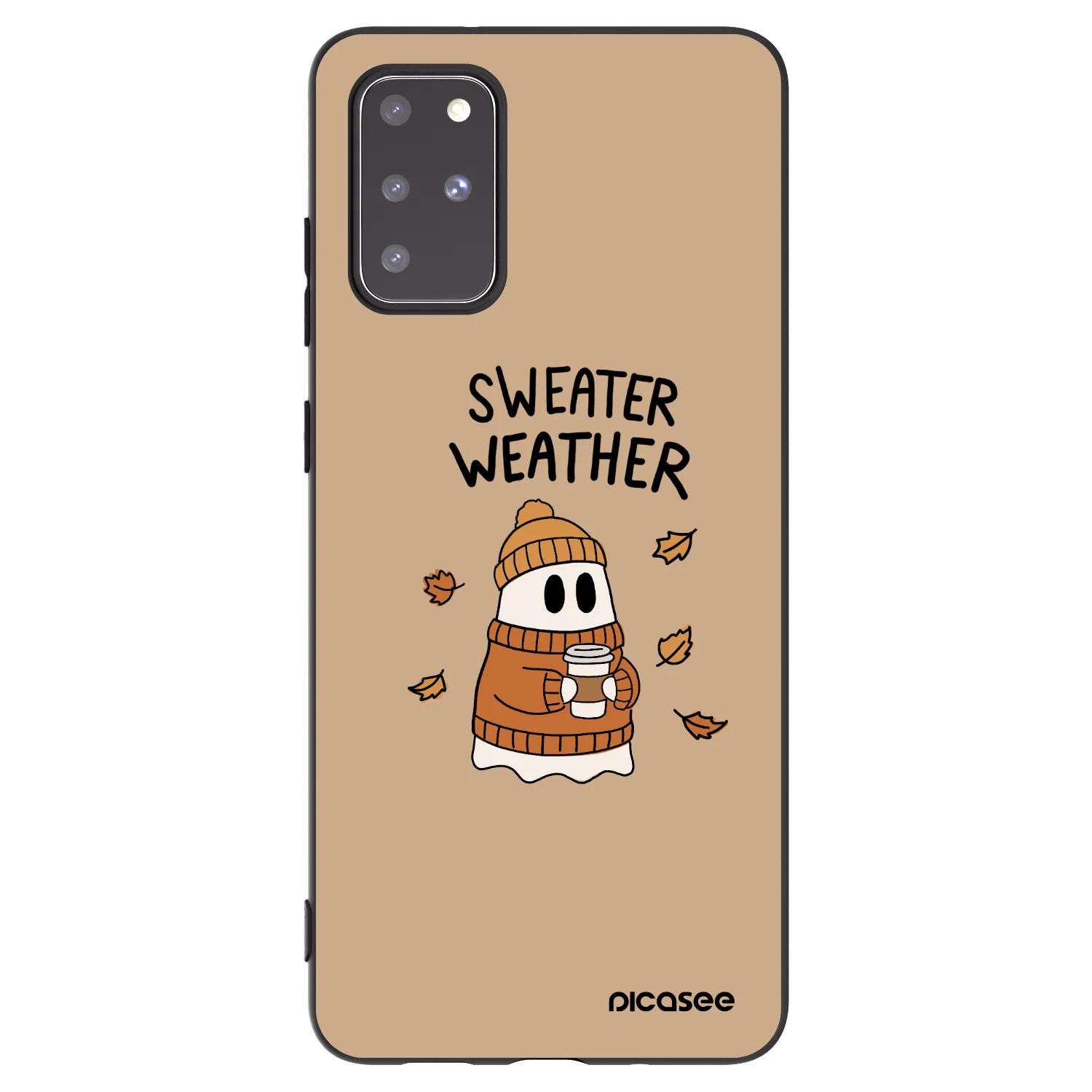 Picasee Samsung Galaxy S20+ G985F Hülle - Schwarzes Silikon - Sweater ghost