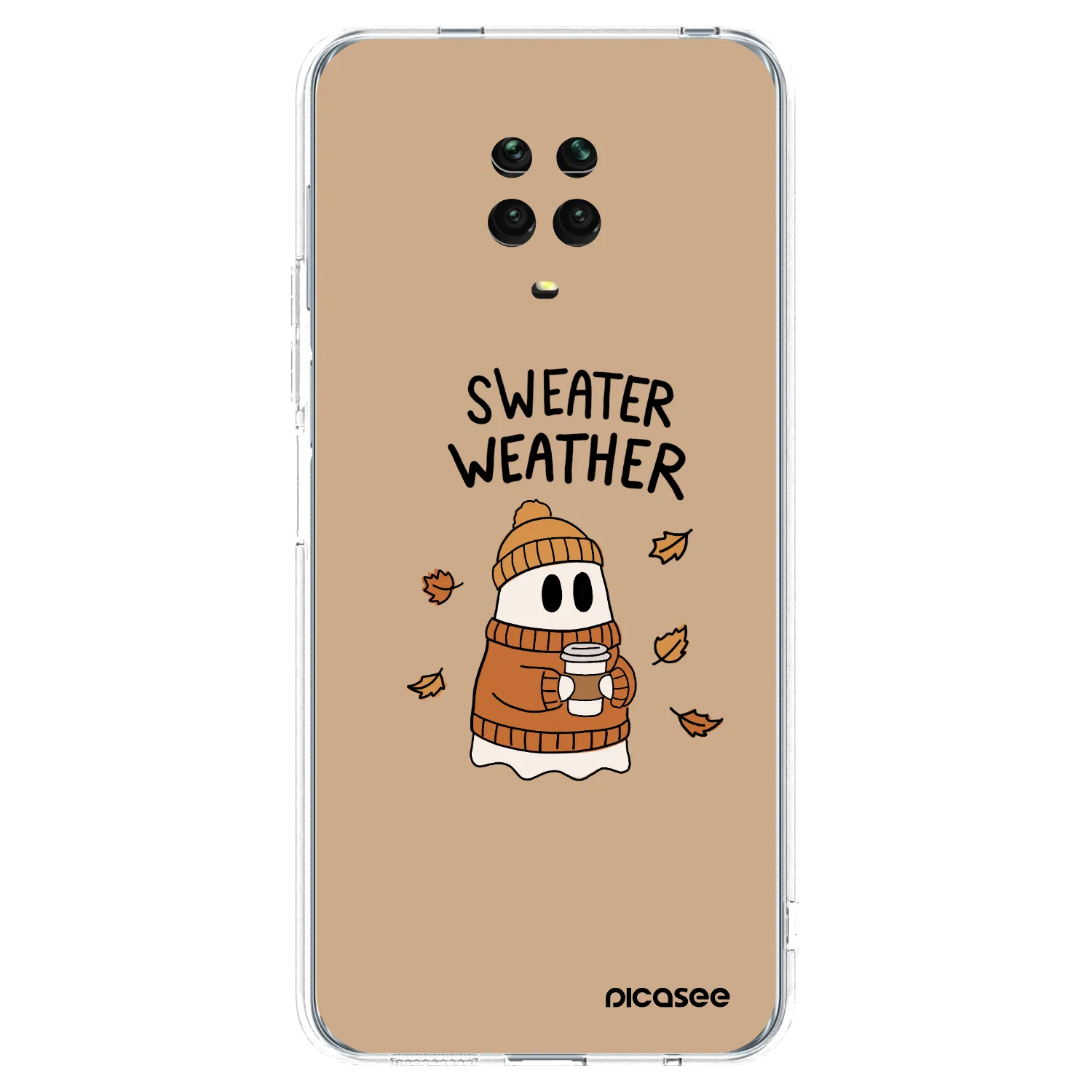 Picasee Xiaomi Redmi Note 9S Hülle - Transparentes Silikon - Sweater ghost