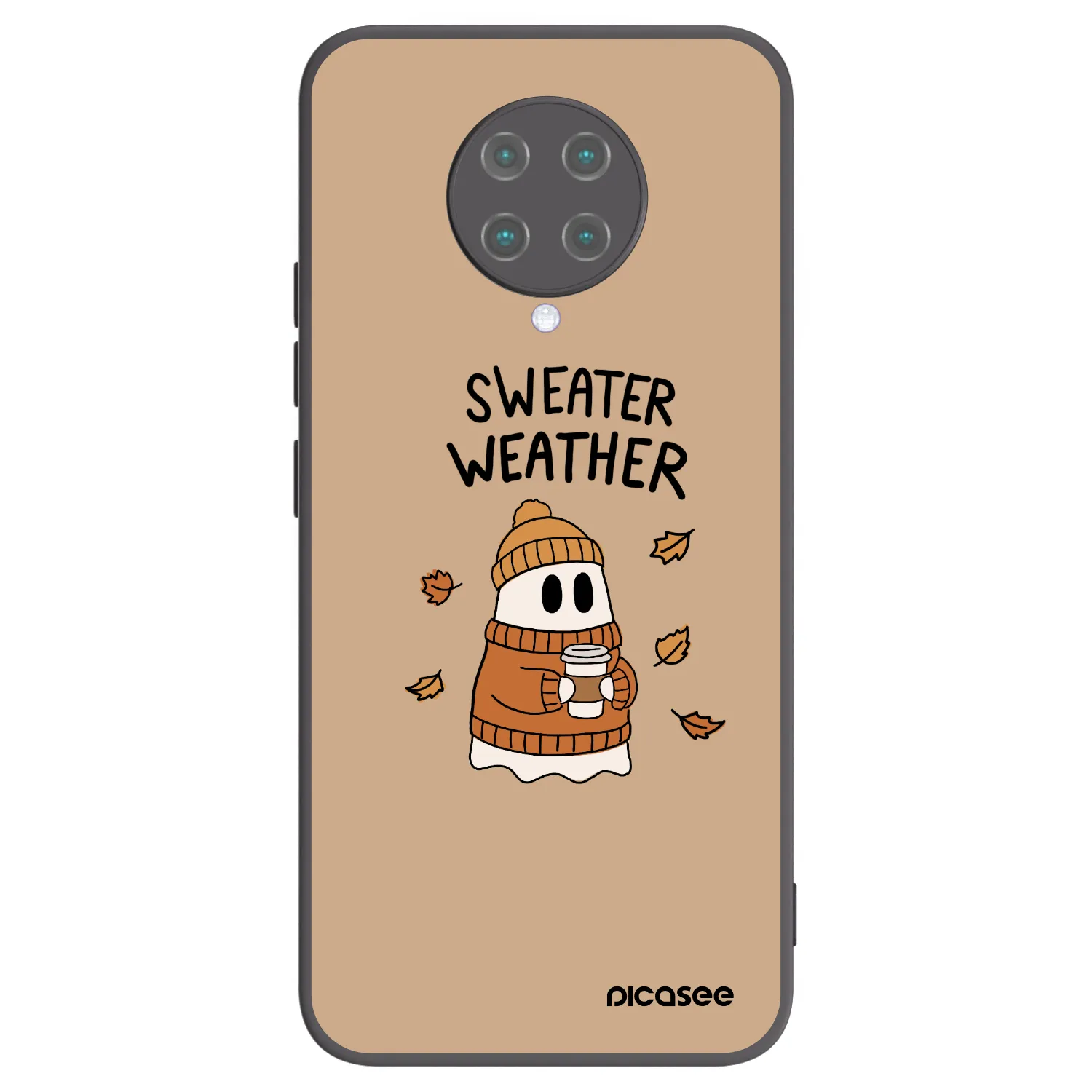Picasee Xiaomi Poco F2 Pro Hülle - Schwarzes Silikon - Sweater ghost