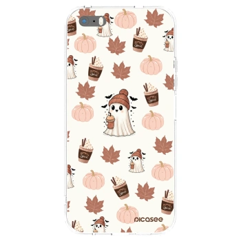 Apple iPhone 5/5S/SE Hülle - Transparentes Silikon - Pumpkin spice