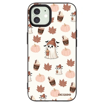 Picasee Apple iPhone 12 Pro Hülle - Schwarzes Silikon - Pumpkin spice