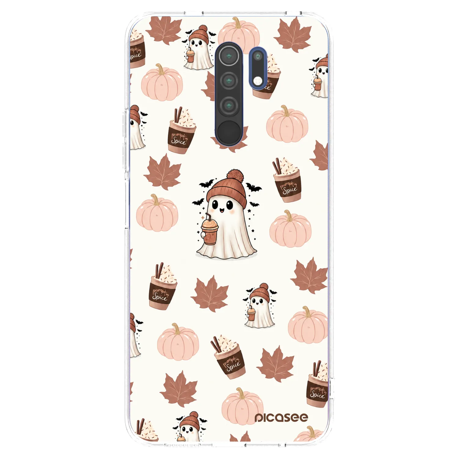 Picasee Xiaomi Redmi 9 Hülle - Transparentes Silikon - Pumpkin spice