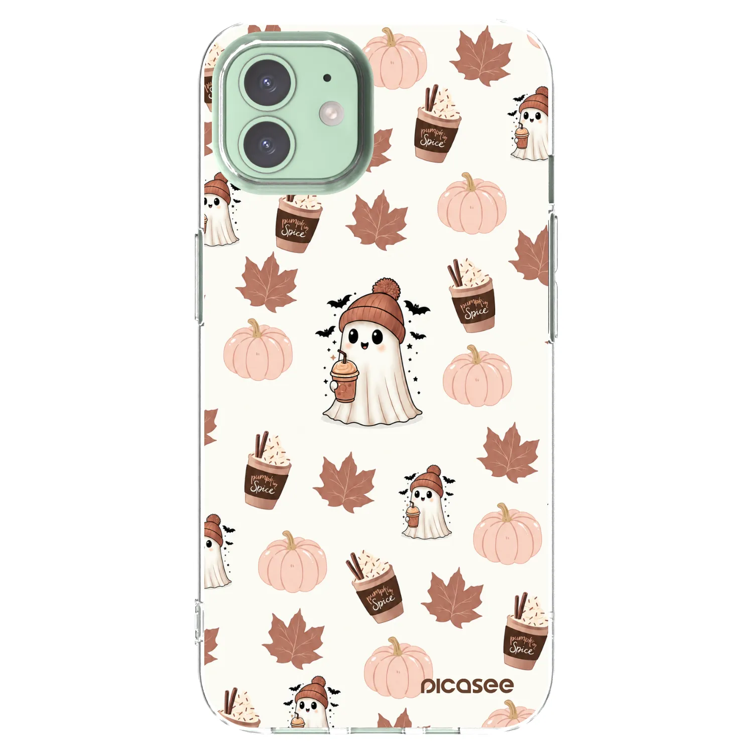 Picasee Apple iPhone 12 Hülle - Transparentes Silikon - Pumpkin spice