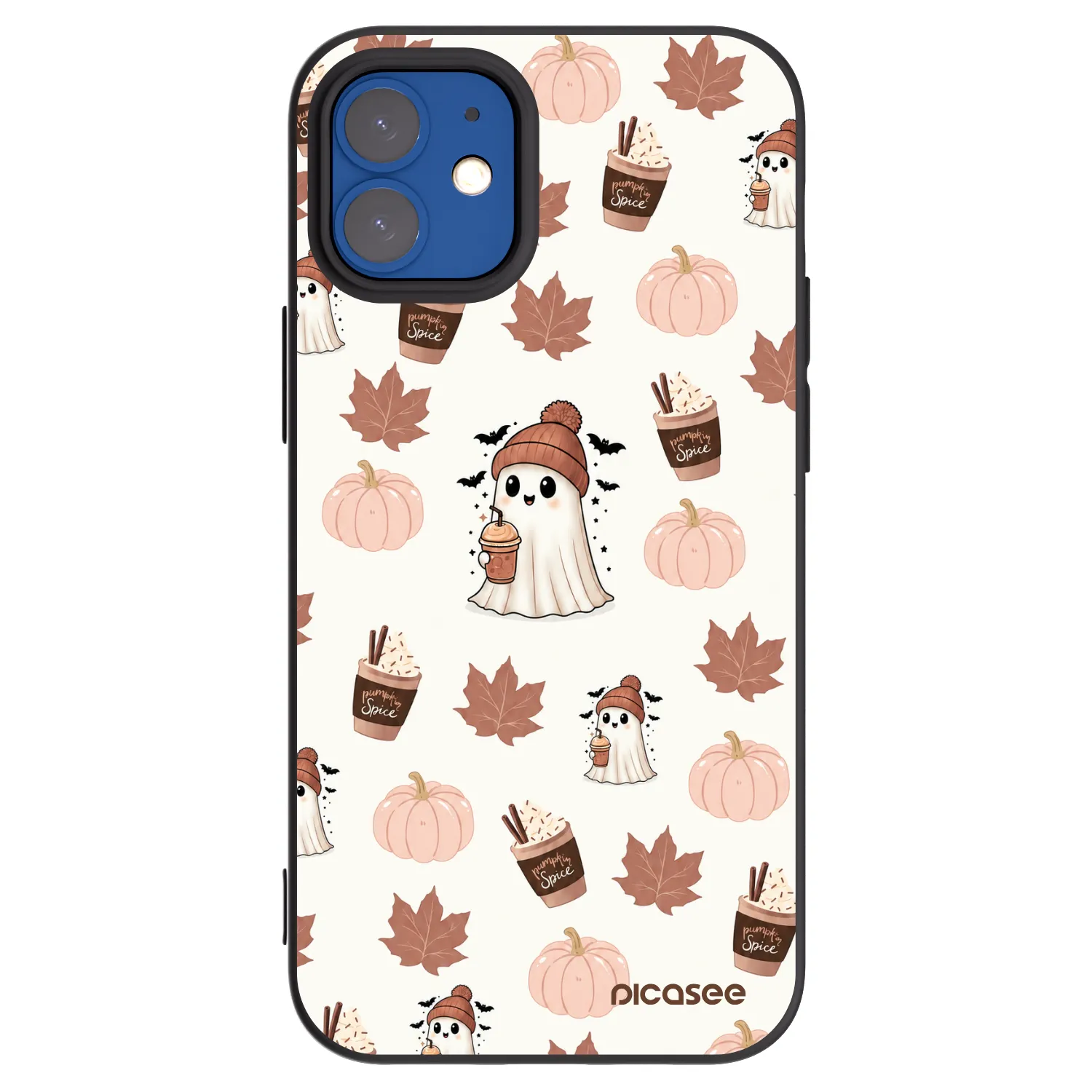 Picasee Apple iPhone 12 mini Hülle - Schwarzes Silikon - Pumpkin spice