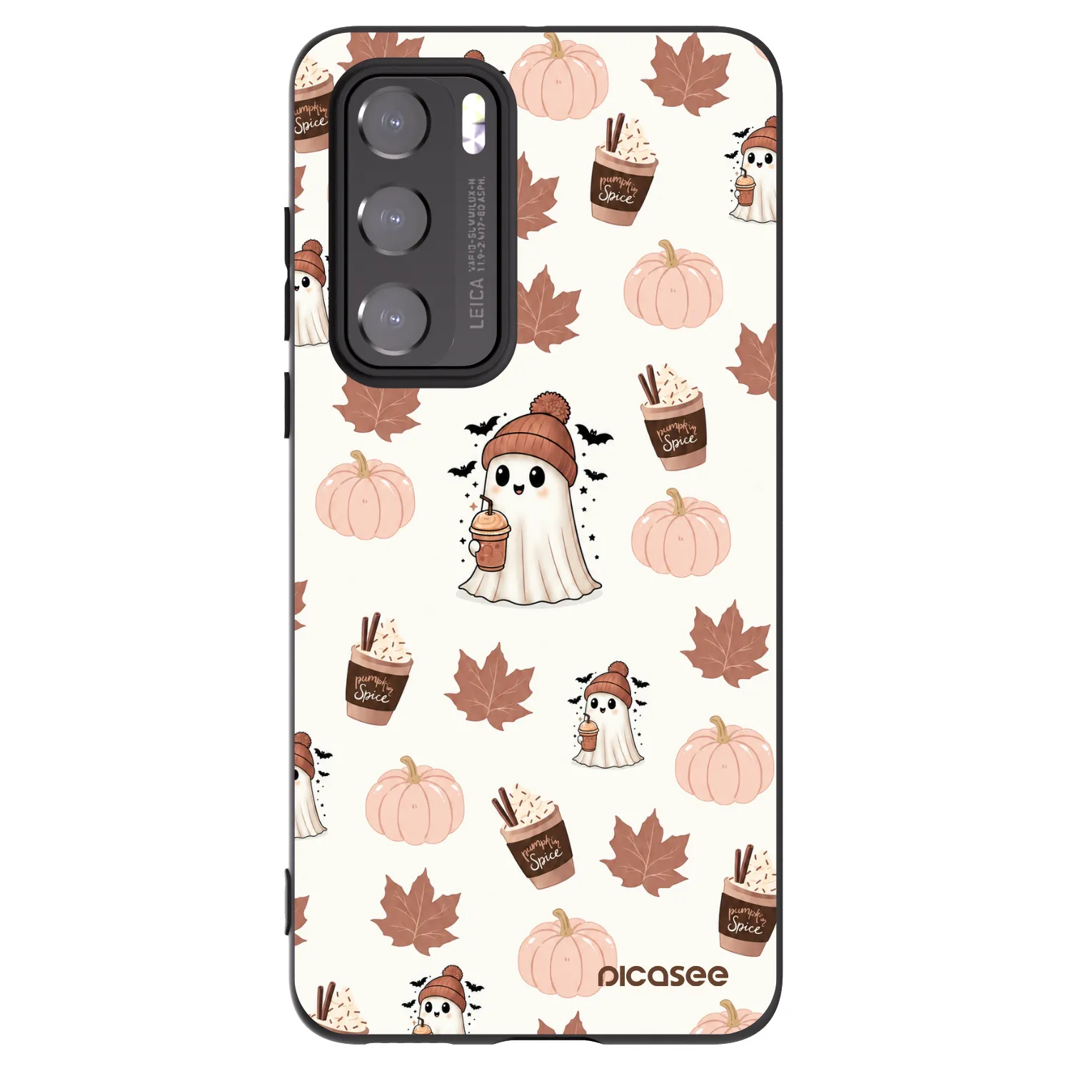 Picasee Huawei P40 Hülle - Schwarzes Silikon - Pumpkin spice