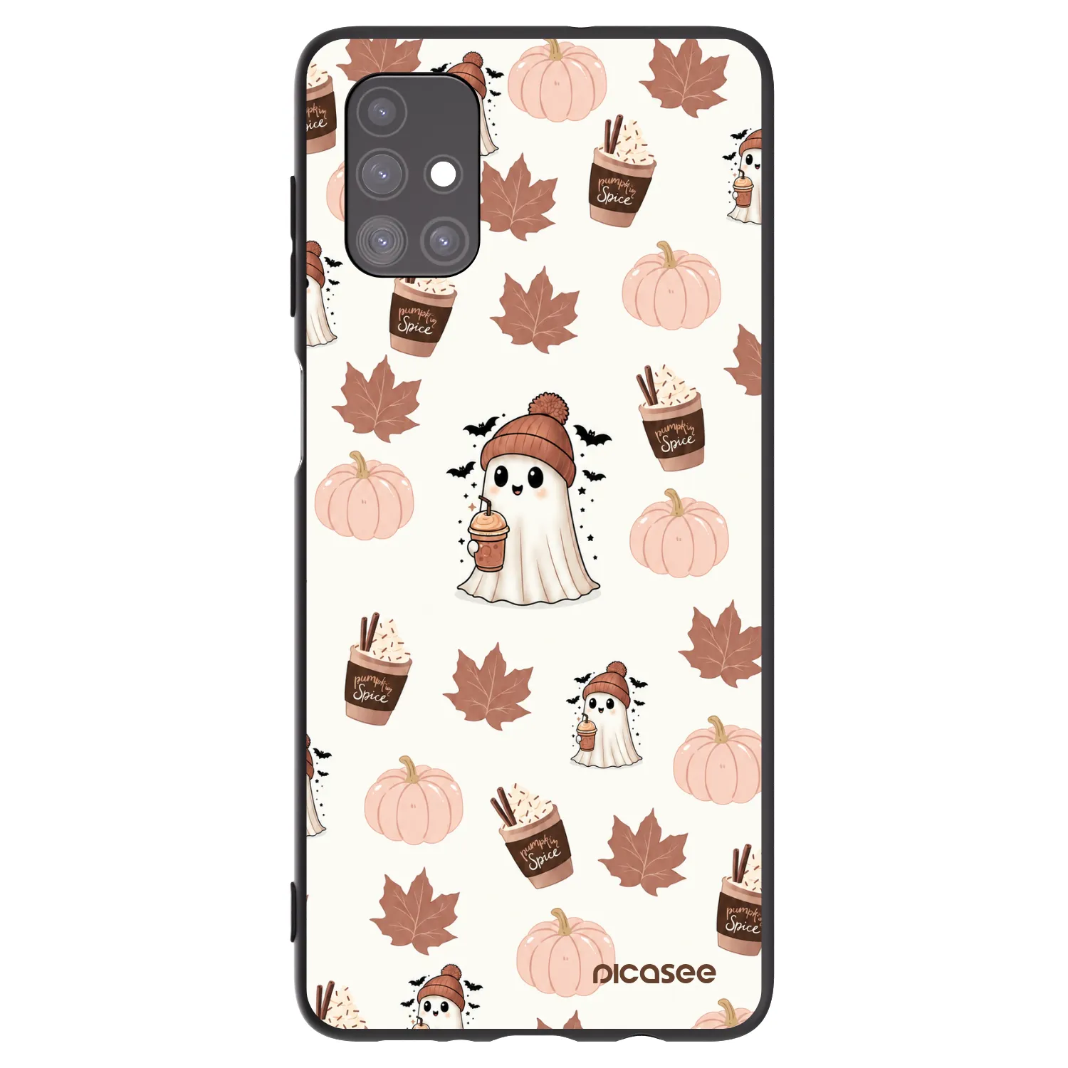 Picasee Samsung Galaxy M51 M515F Hülle - Schwarzes Silikon - Pumpkin spice