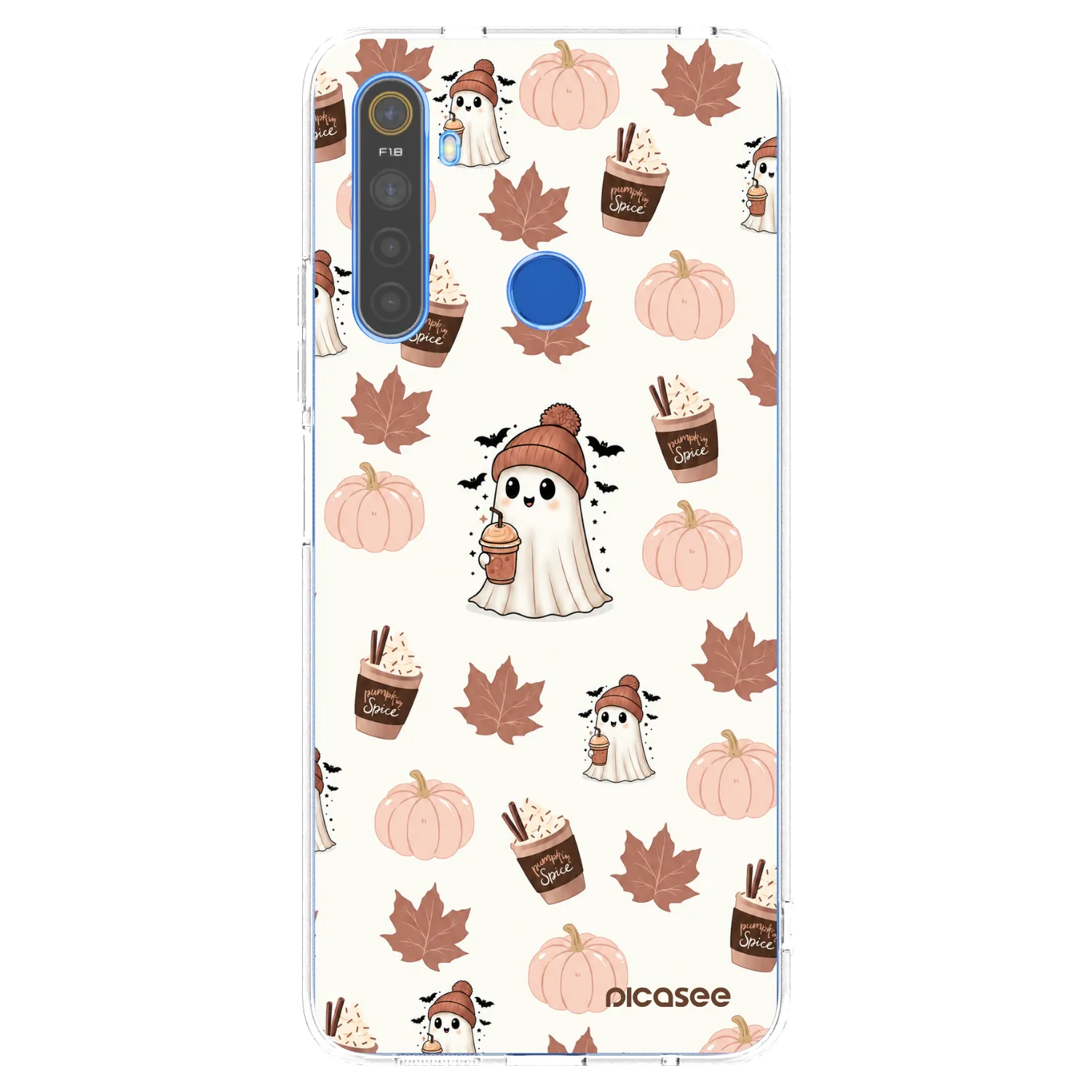 Picasee Realme 5 Hülle - Transparentes Silikon - Pumpkin spice