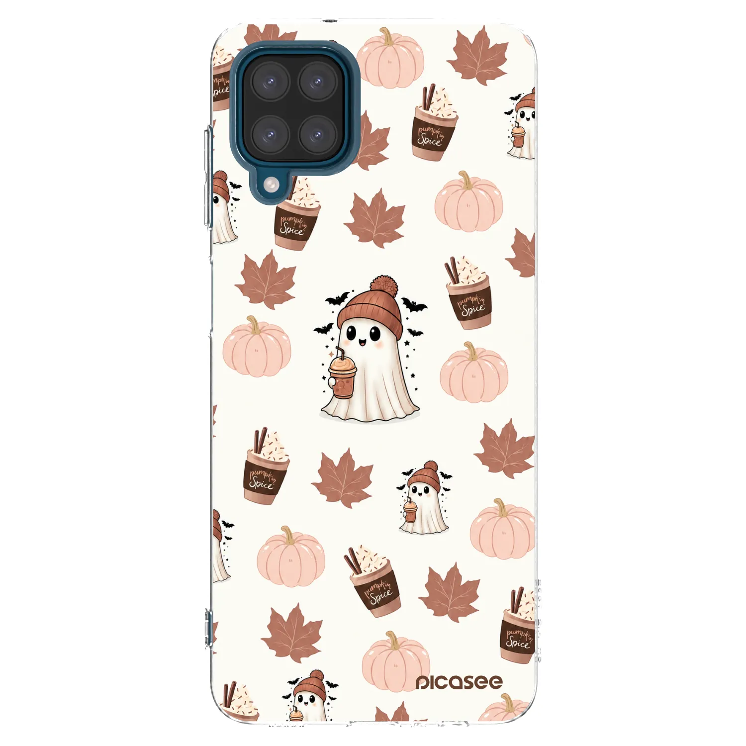 Picasee Samsung Galaxy A12 A125F Hülle - Transparentes Silikon - Pumpkin spice
