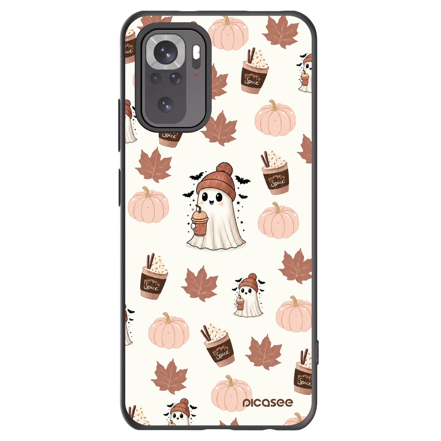 Picasee Xiaomi Redmi Note 10 Hülle - Schwarzes Silikon - Pumpkin spice