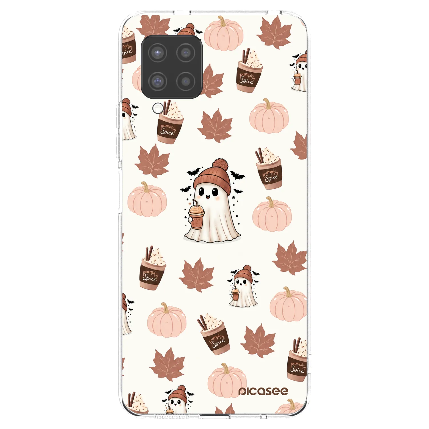 Picasee Samsung Galaxy A42 A426B Hülle - Transparentes Silikon - Pumpkin spice