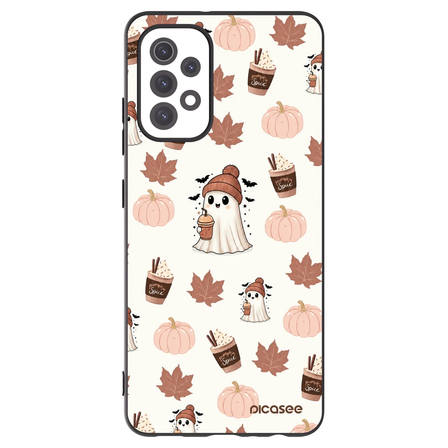 Picasee Samsung Galaxy A32 5G A326B Hülle - Schwarzes Silikon - Pumpkin spice