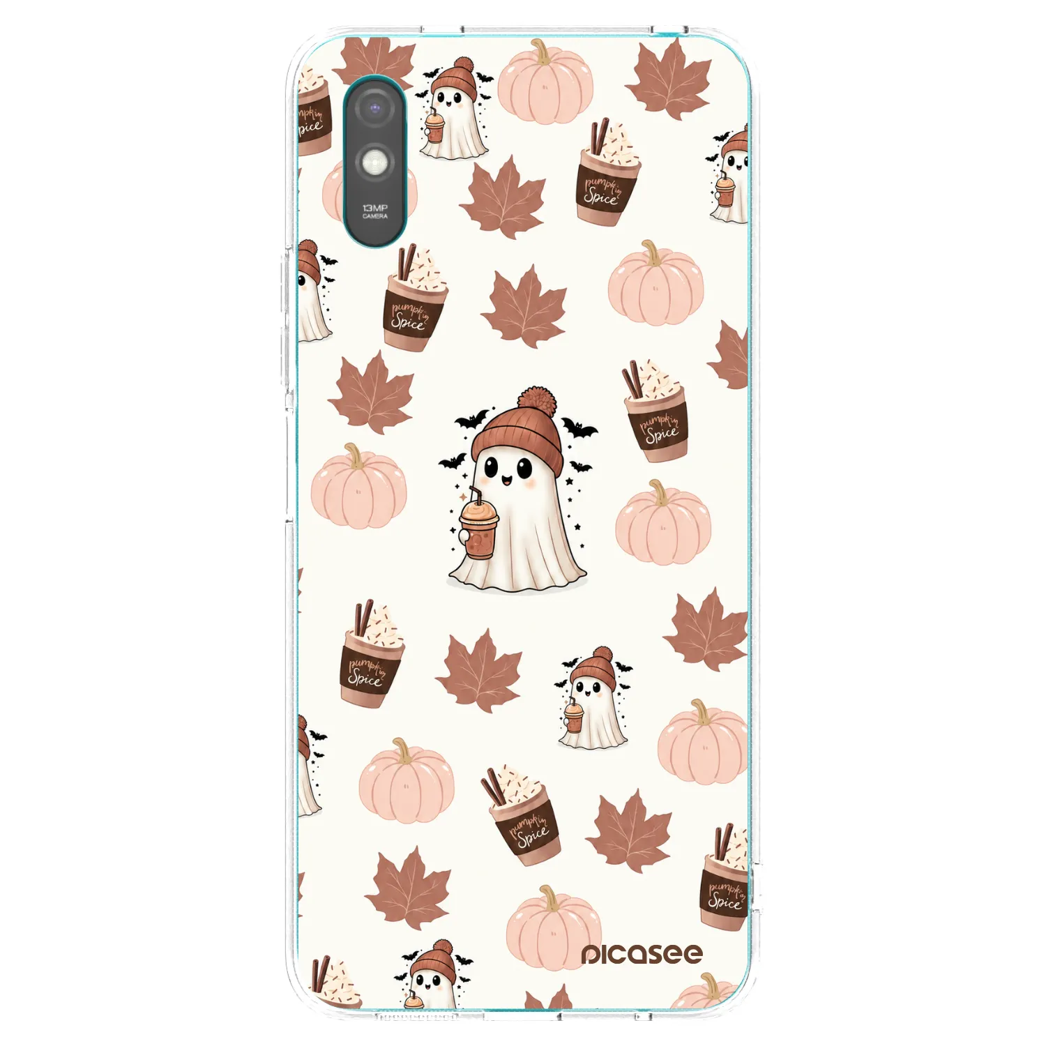 Picasee Xiaomi Redmi 9AT Hülle - Transparentes Silikon - Pumpkin spice