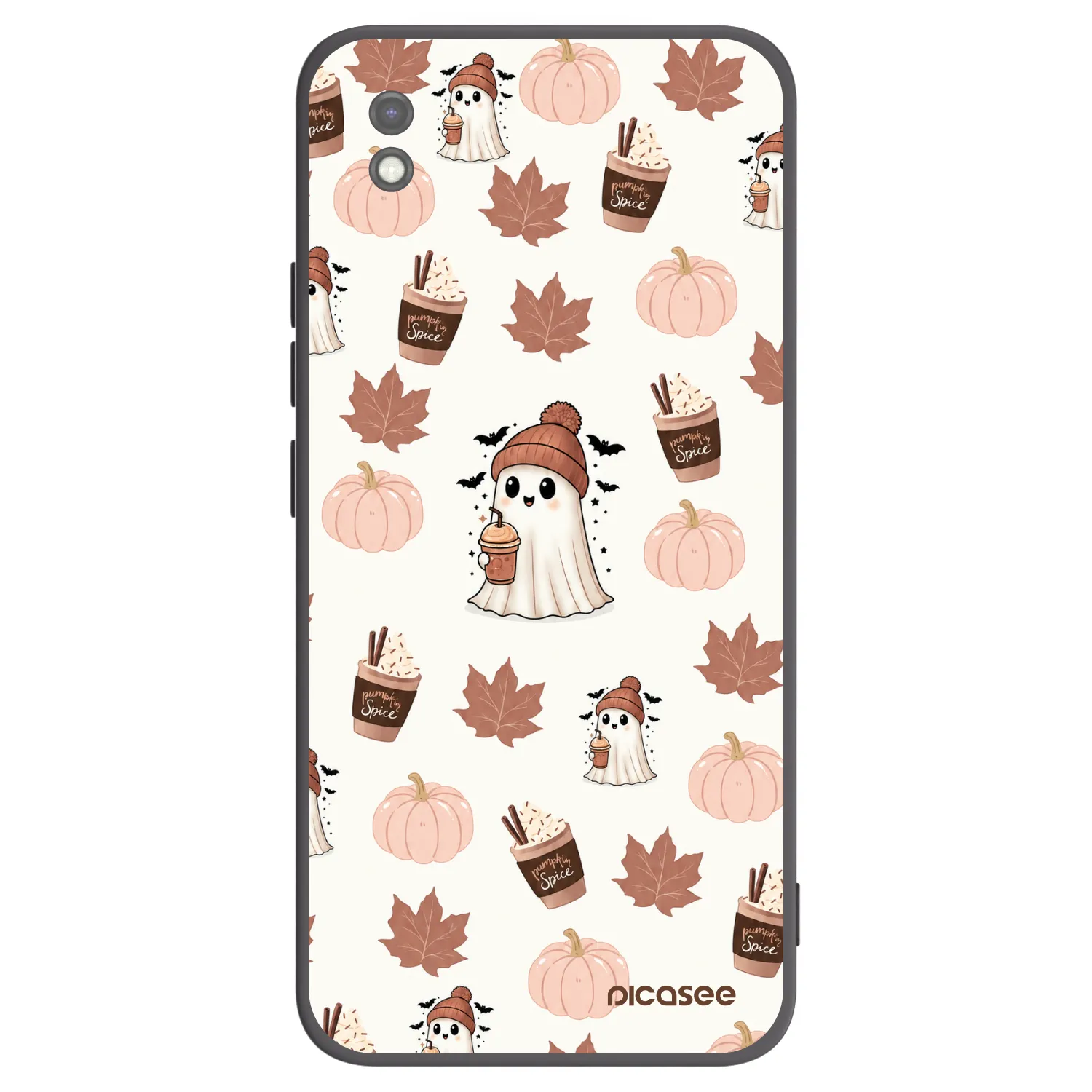 Picasee Xiaomi Redmi 9AT Hülle - Schwarzes Silikon - Pumpkin spice