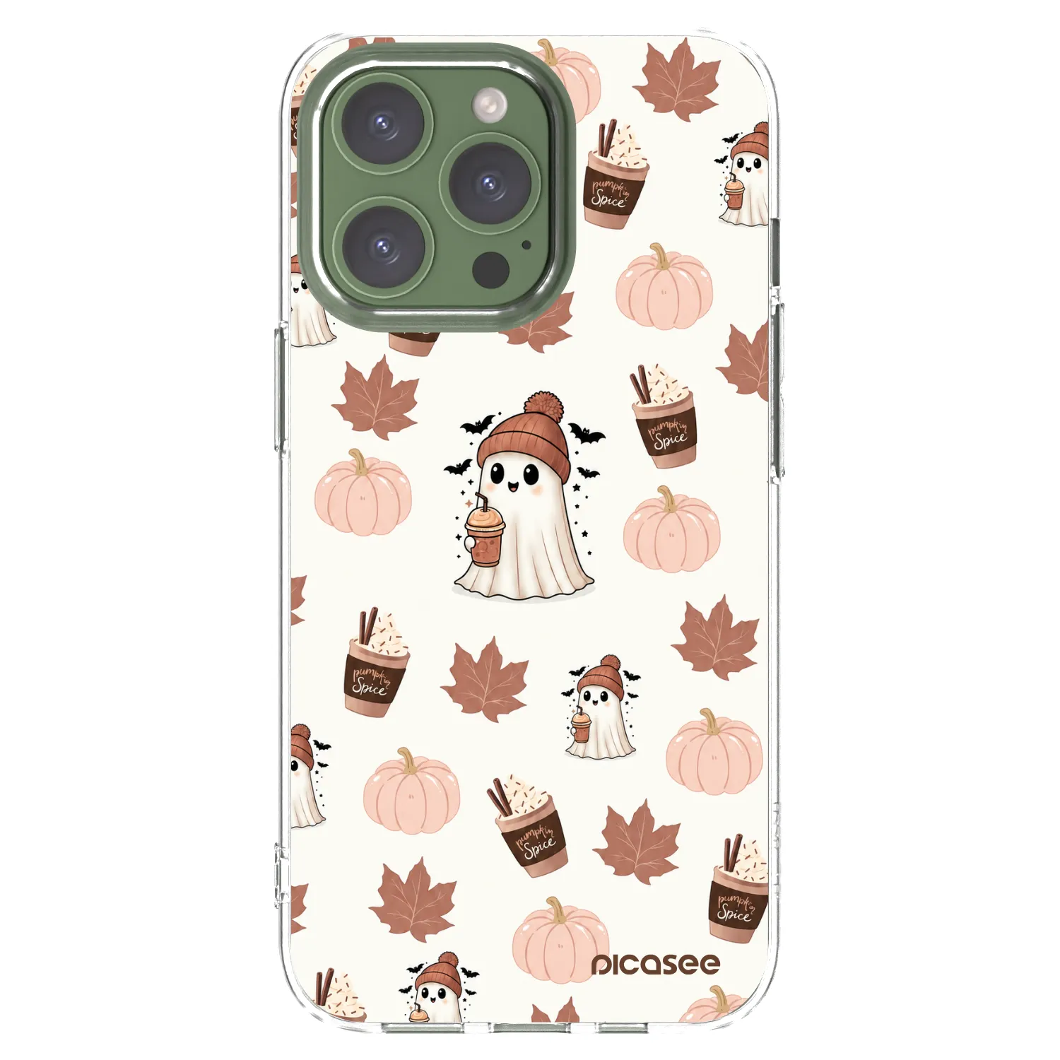 Picasee Apple iPhone 13 Pro Hülle - Transparentes Silikon - Pumpkin spice