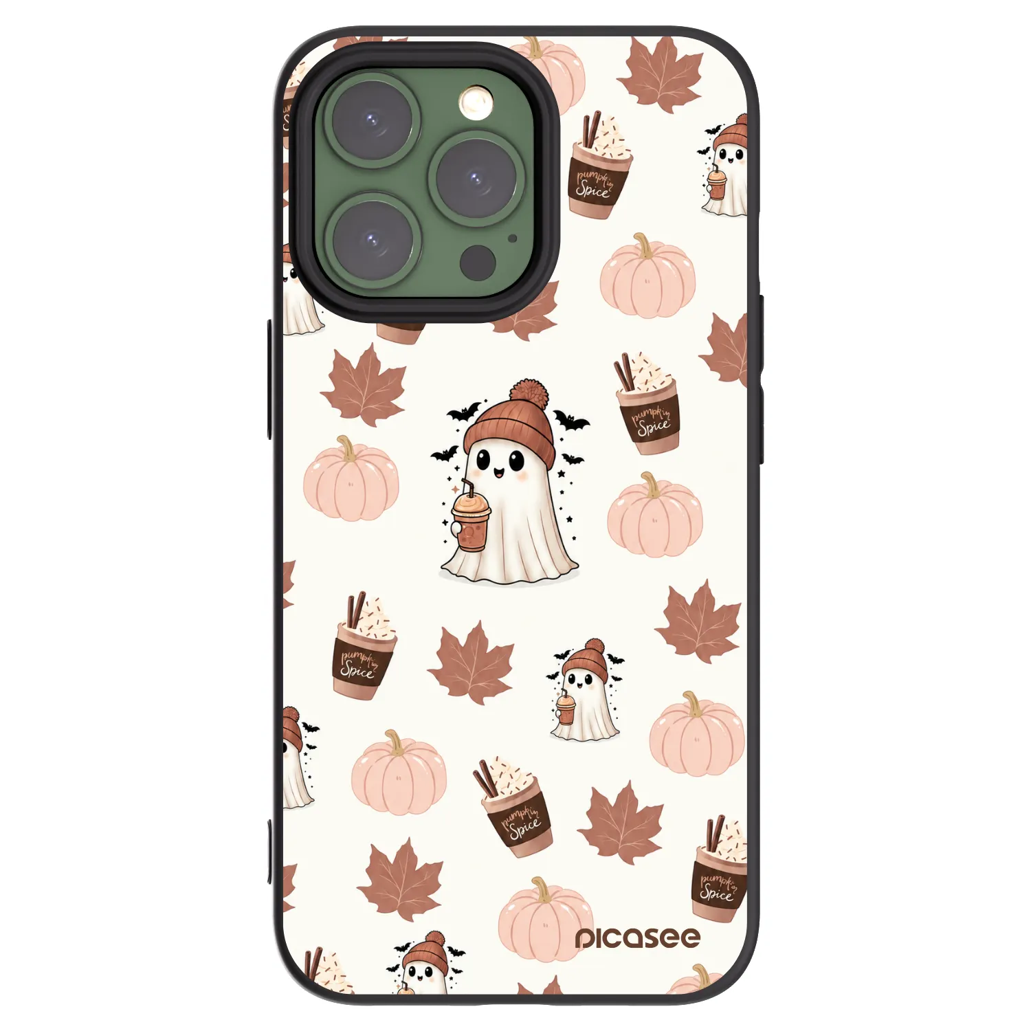 Picasee Apple iPhone 13 Pro Hülle - Schwarzes Silikon - Pumpkin spice